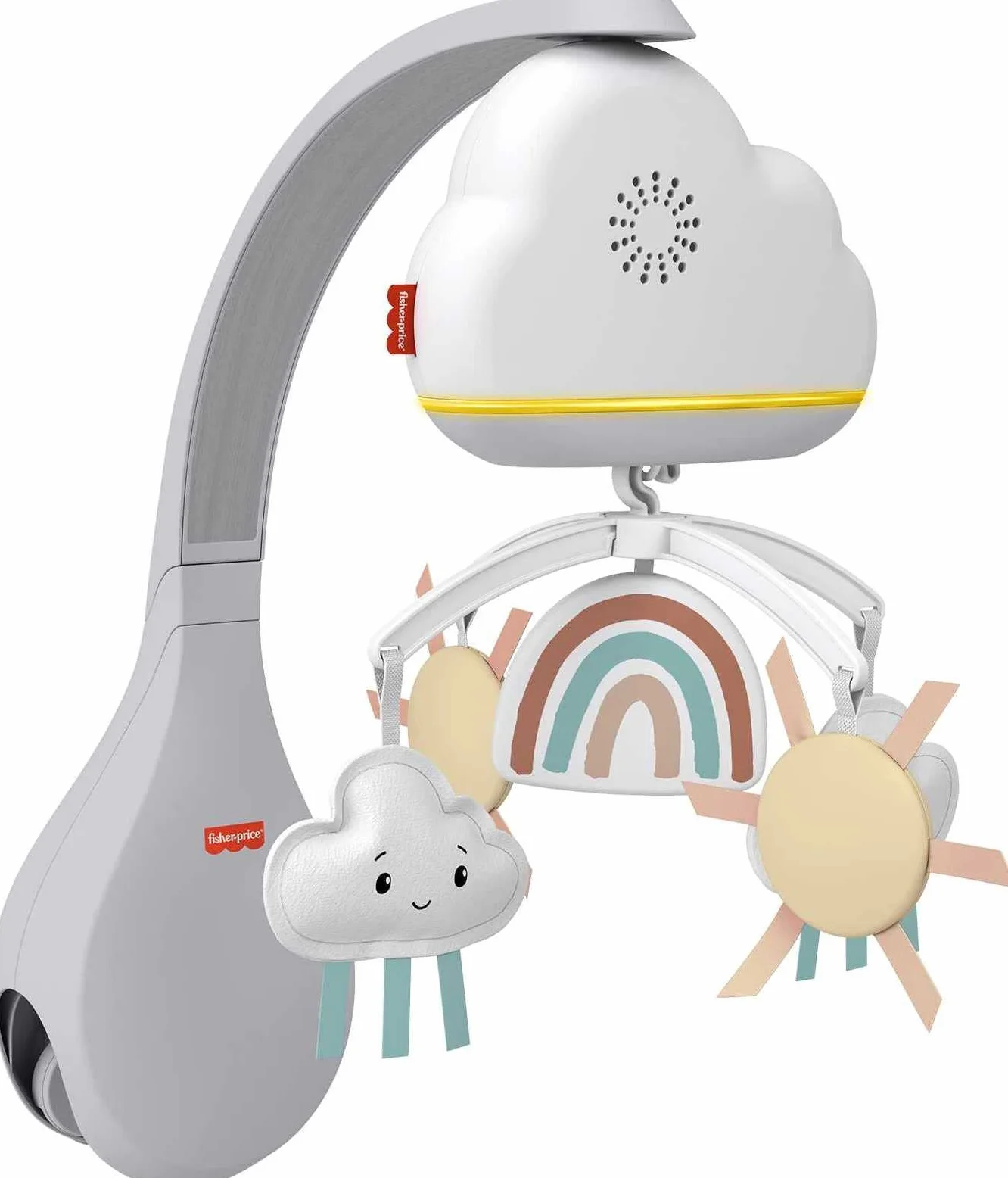 Fisher-Price Móvil Lluvia y arcoíris para Cuna con Sonidos y Luces, HBP40