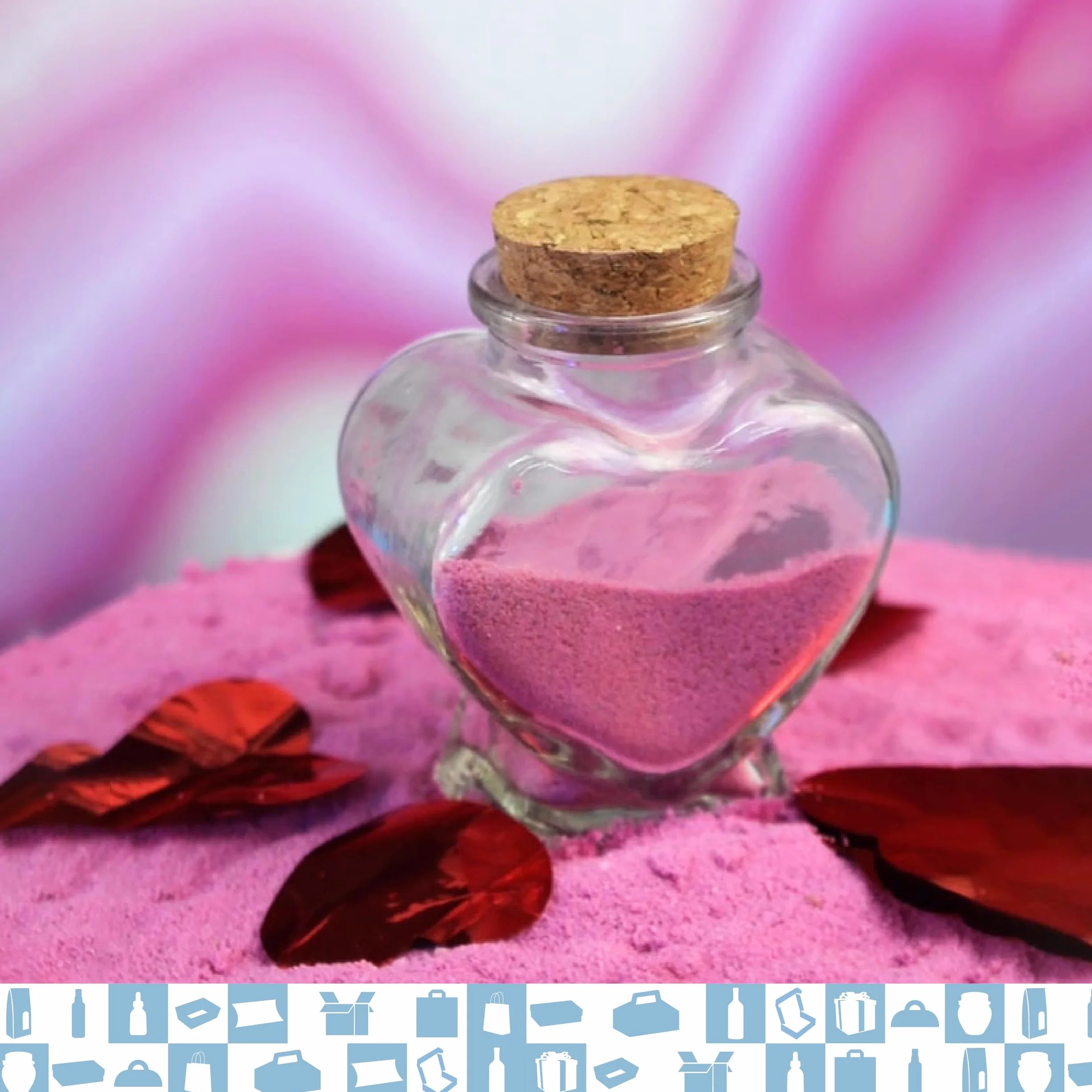 Espirito Rebelde 20 Frascos Mágicos en Forma de Corazón de 70 ml con Tapón de Corcho | Frascos de Cristal para Bodas, Bautizos, Comuniones, Regalos y Decoración de Eventos