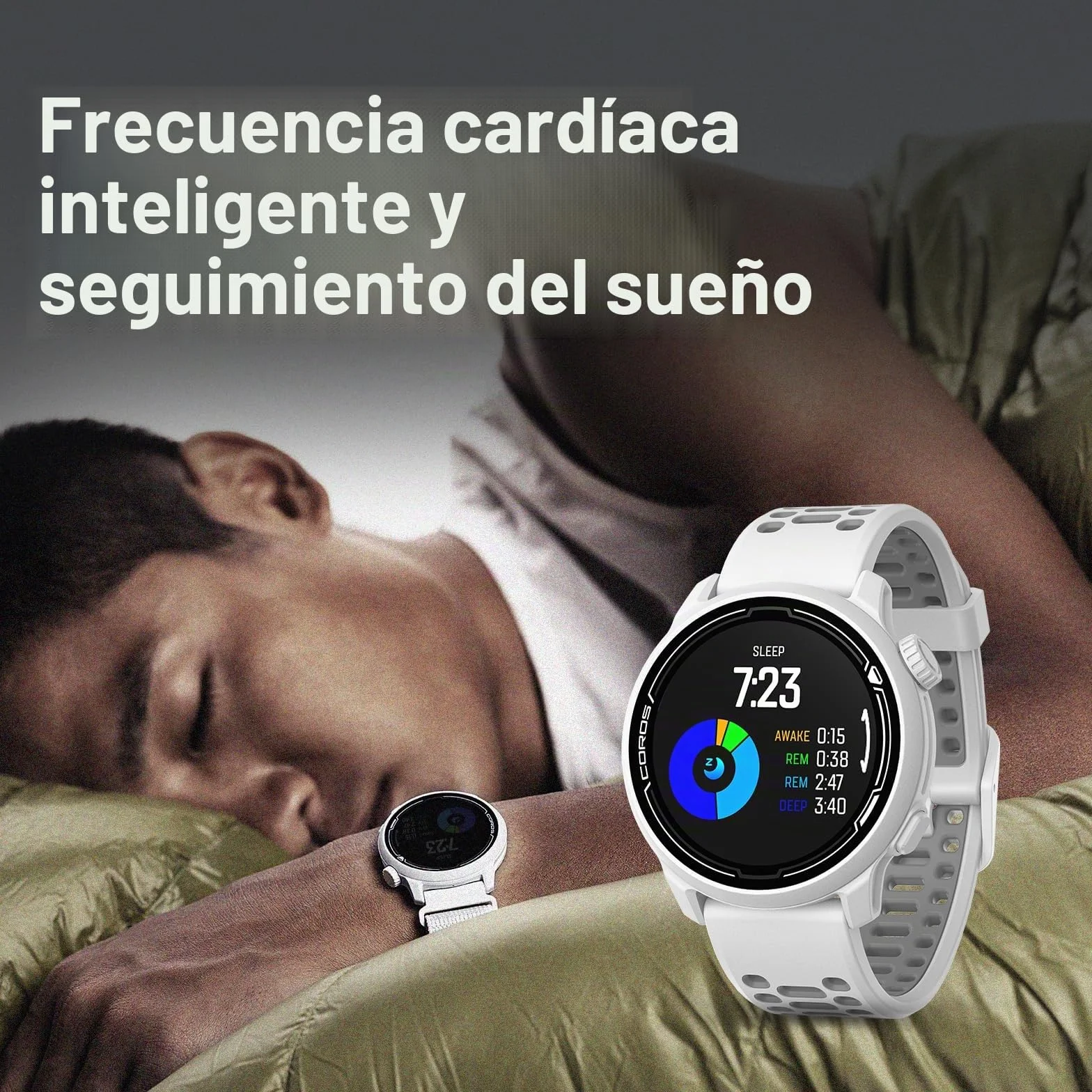 COROS Pace 2 Premium GPS Sport Watch White Silicone Band