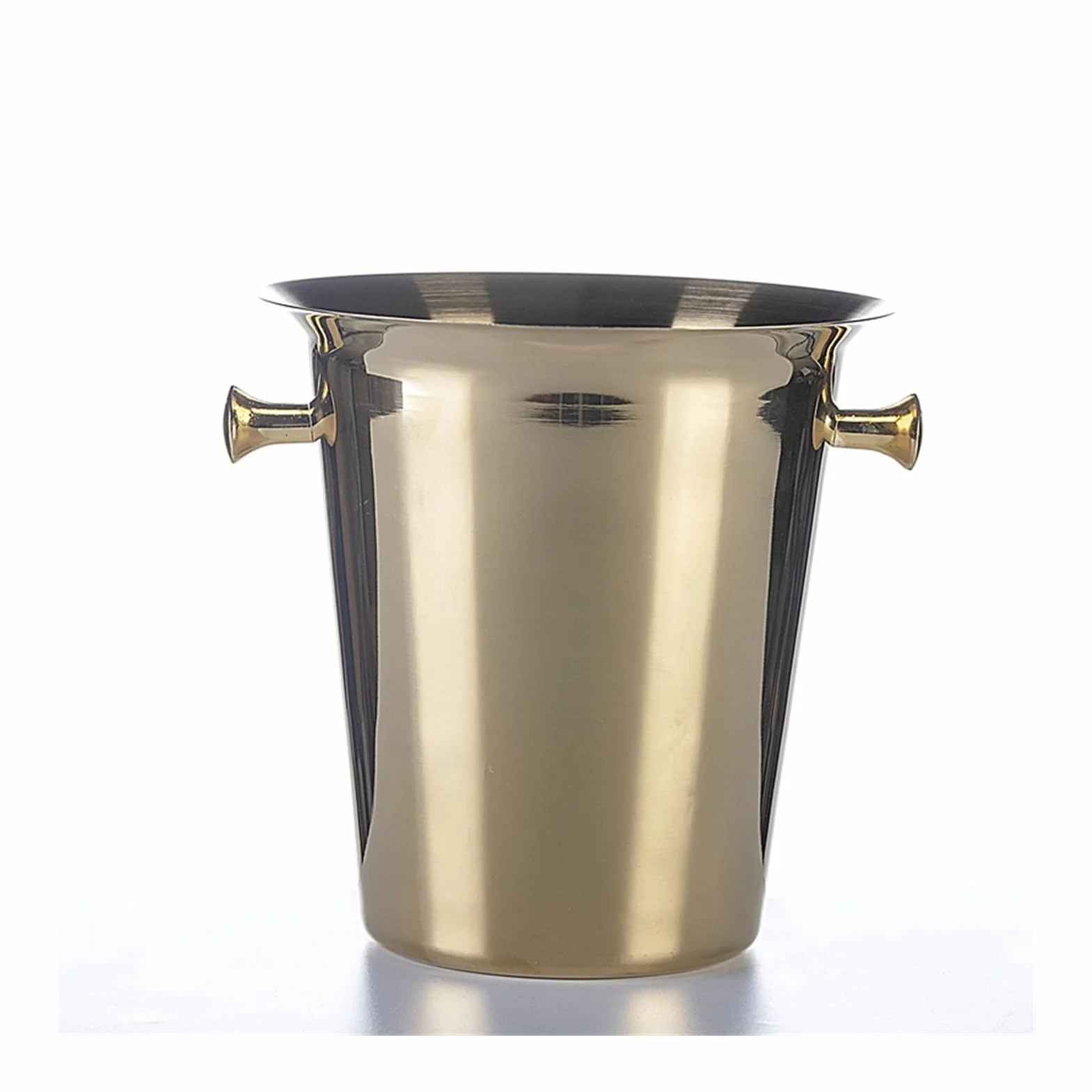Cubiteras Cubo de champán de oro Cubo de acero inoxidable con espesas de hielo Cubo de vino de hielo Retro Cubo de hielo for fiestas for reuniones familiares Partes Barras Cubo de hielo térmico