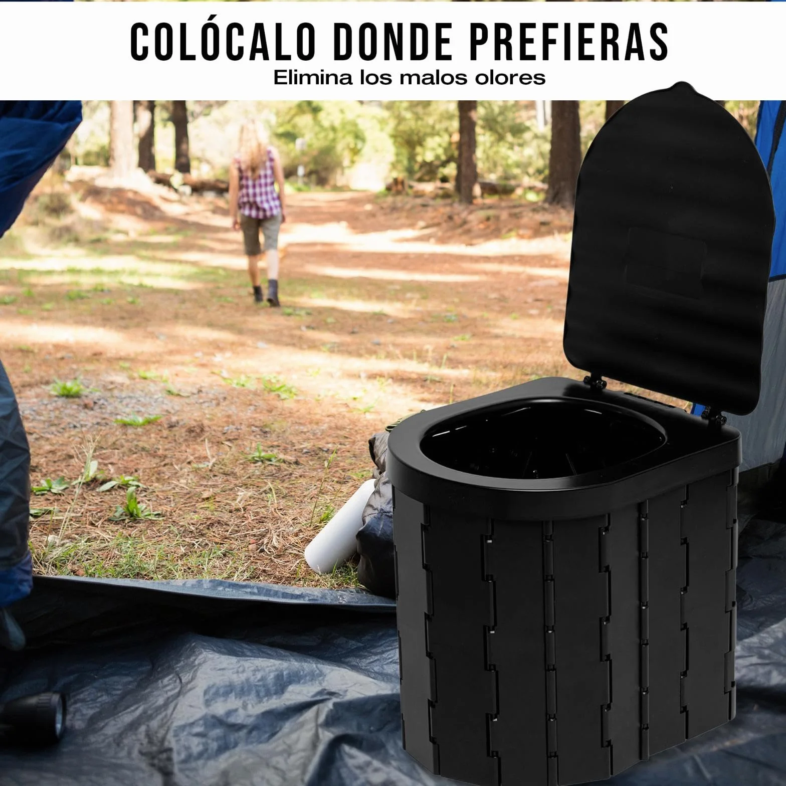 Inodoro portátil para camping con gel aglutinante WC portátil orinal urinario mujer