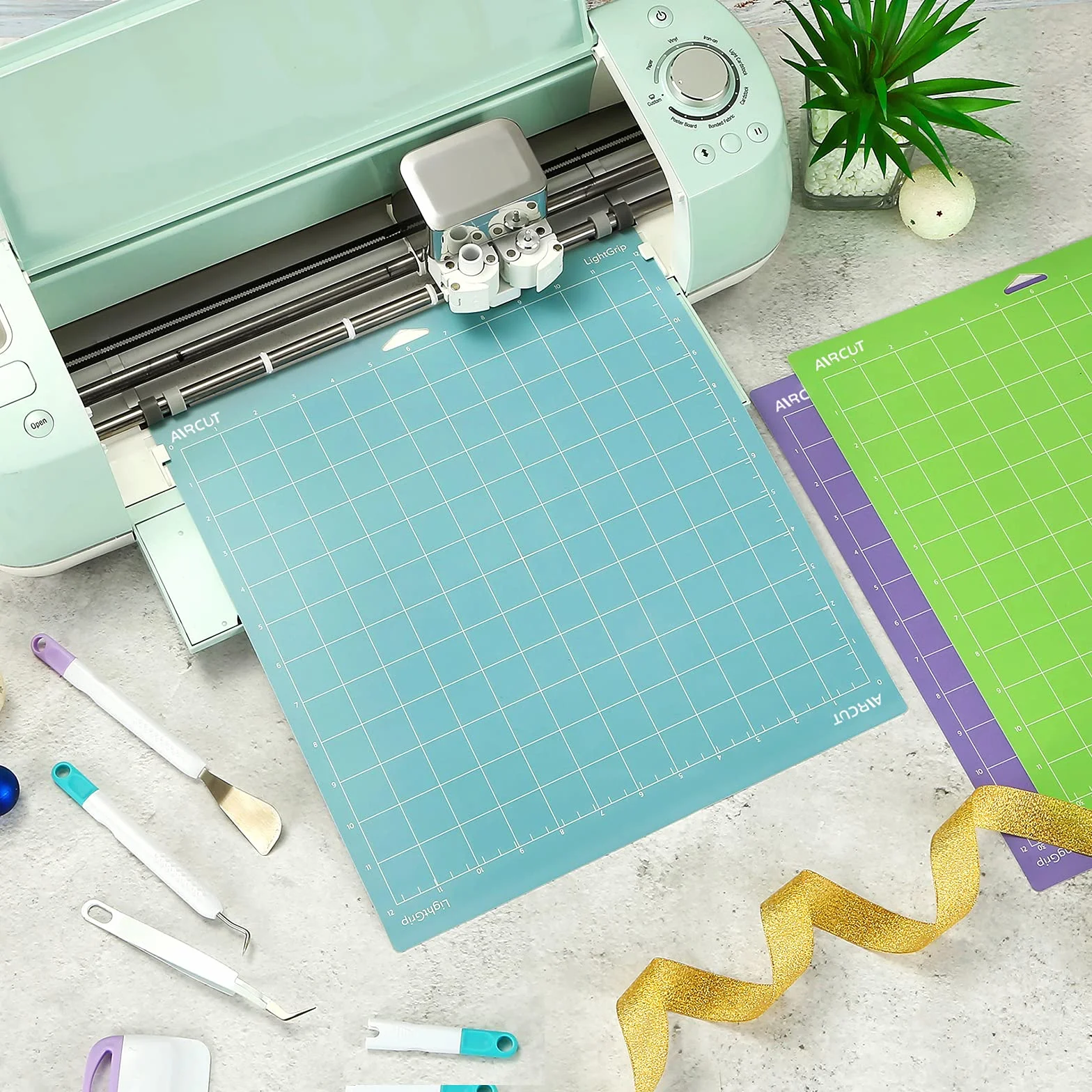 AIRCUT Alfombrilla de corte para Cricut Maker/Explore Air 2/Air/One (StandardGrip, LightGrip, StrongGrip), adhesivos para cortar acolchados accesorios de repuesto para Cricut