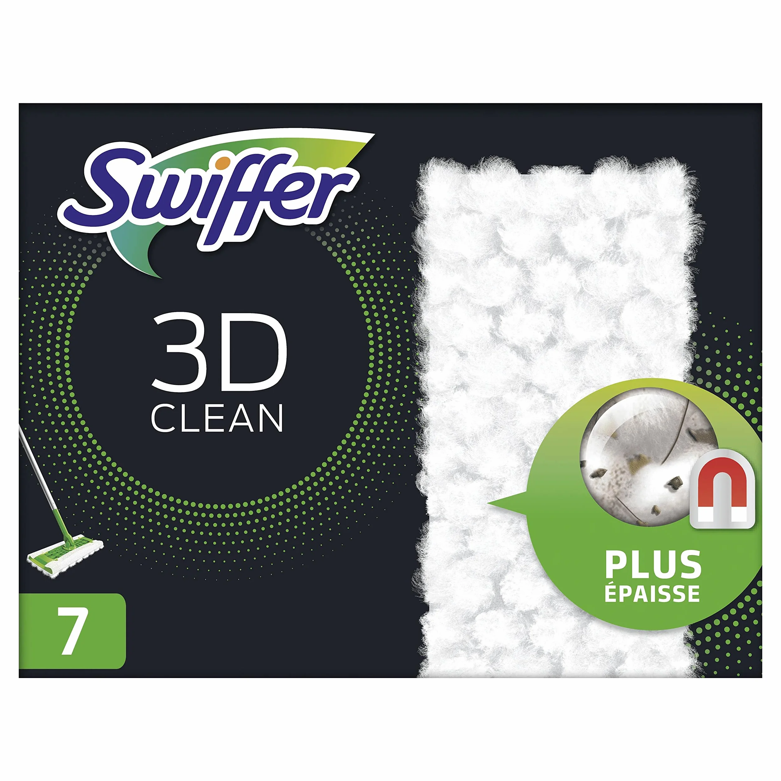 Swiffer - Swiffer Countion Dore Drok Toucher DUBER FUNATIONS - 12 x 7 piezas blanco