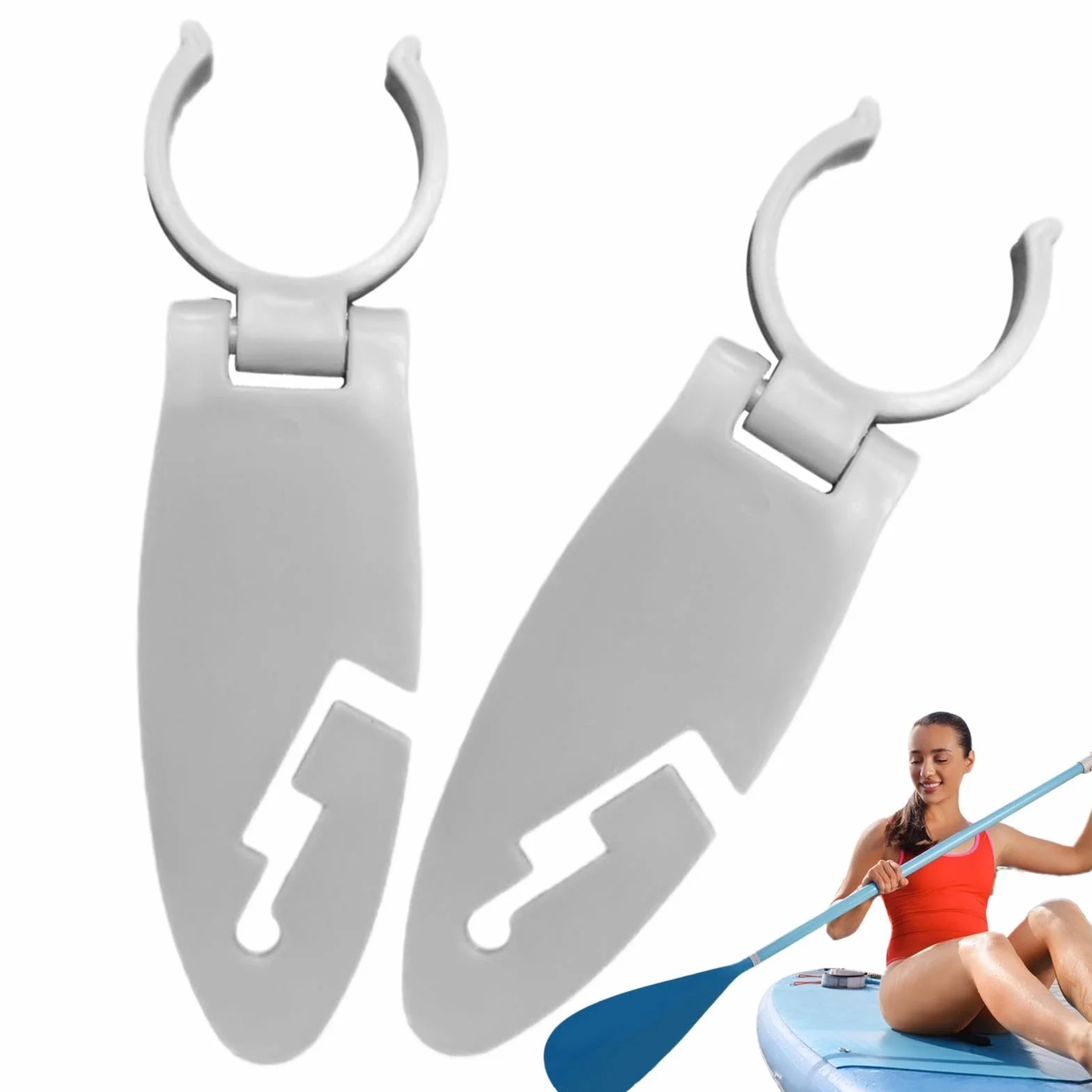 Soporte para Paleta de Kayak de 4 Piezas, Clips para Tabla de Remo con Hebilla Integrada, Resistente a los Rayos UV