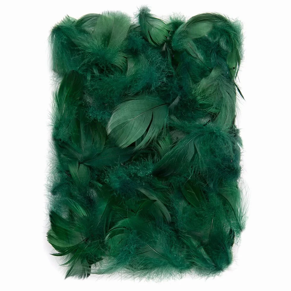 Netuno 150 Plumas Decorativas Verdes oscuros 10g Manualidades Decoración Atrapasueños Fiestas Pascua Navidad Bricolaje Hogar Bodas Cumpleaños Decoraciones Árbol Mesas Proyectos Creativos