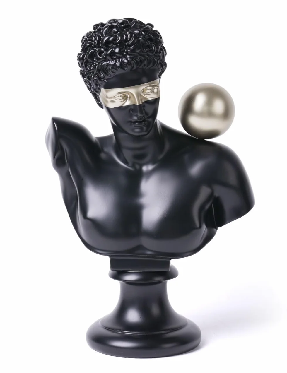 Busto Griego Figura Abstracta Escultura Estatua Moderna Decoración Interior Hogar Regalo para Parejas Amigos Amantes Negro 35cm