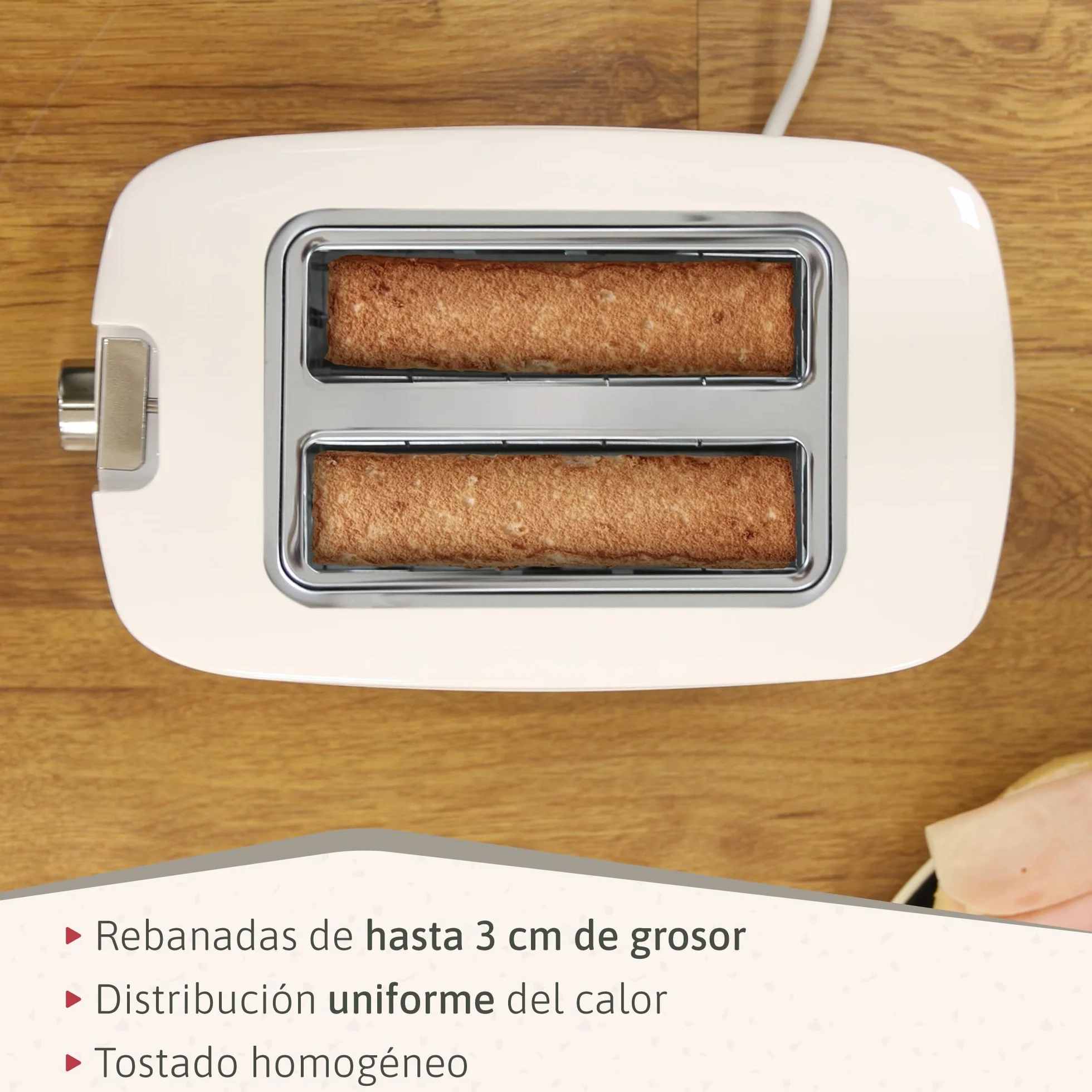 briebe Elegance Set Tostadora Pan Ranura Ancha 2 Rebanadas, 7 Niveles Tostado + Hervidor Agua Eléctrico 1,7L Inalámbrico, 2200W Ebullición Rápida, Libre BPA, Pack Desayuno Diseño Moderno Blanco
