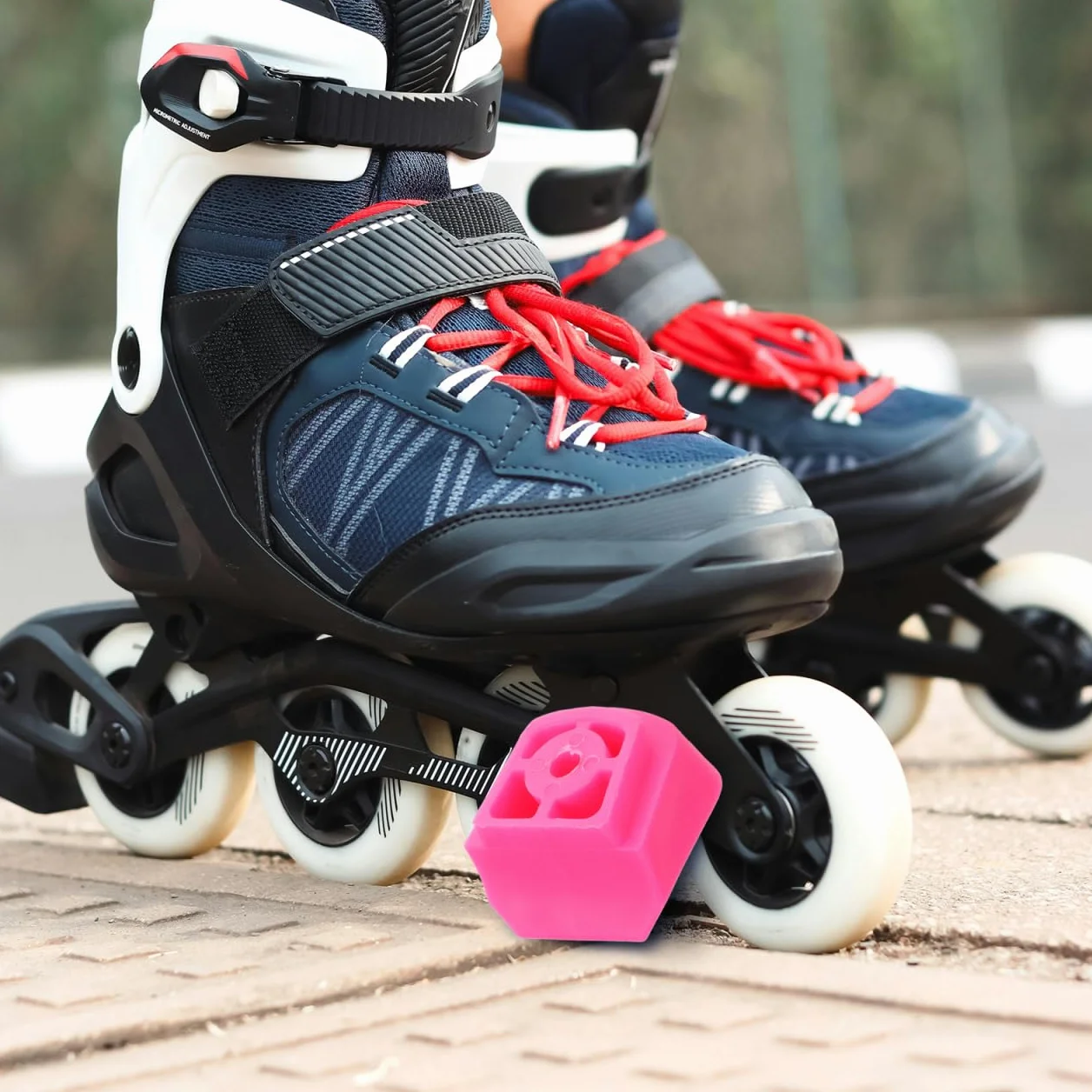 BESPORTBLE 2 piezas Universal Antideslizante Patines Freno Tope para Niños Patines en Línea Freno de Repuesto