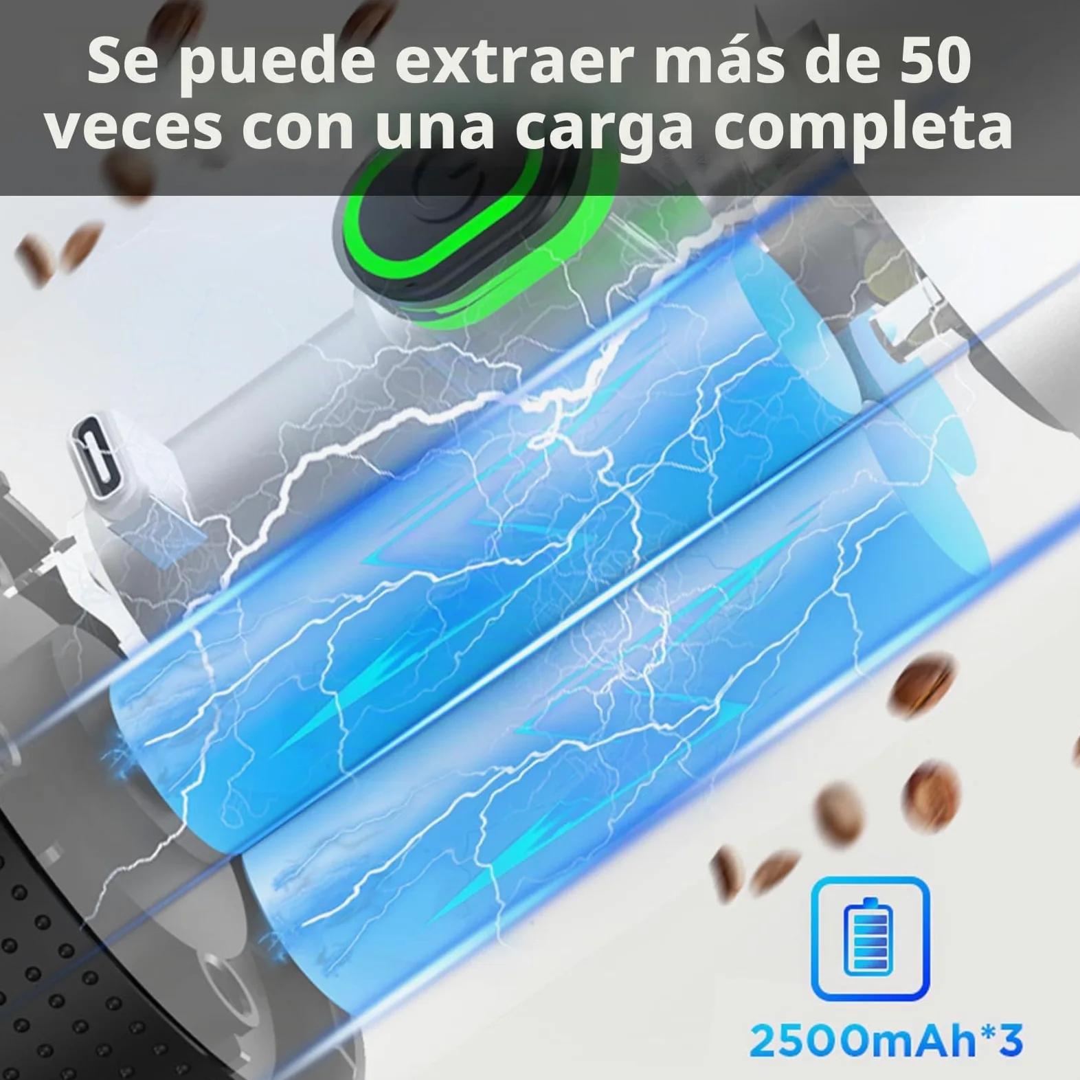 Máquina de café espresso portátil, 3 en 1, eléctrica, autocalentadora, de camping, mini cafetera de coche, recargable, 12 V con USB-C compatible con café molido y cápsula NS