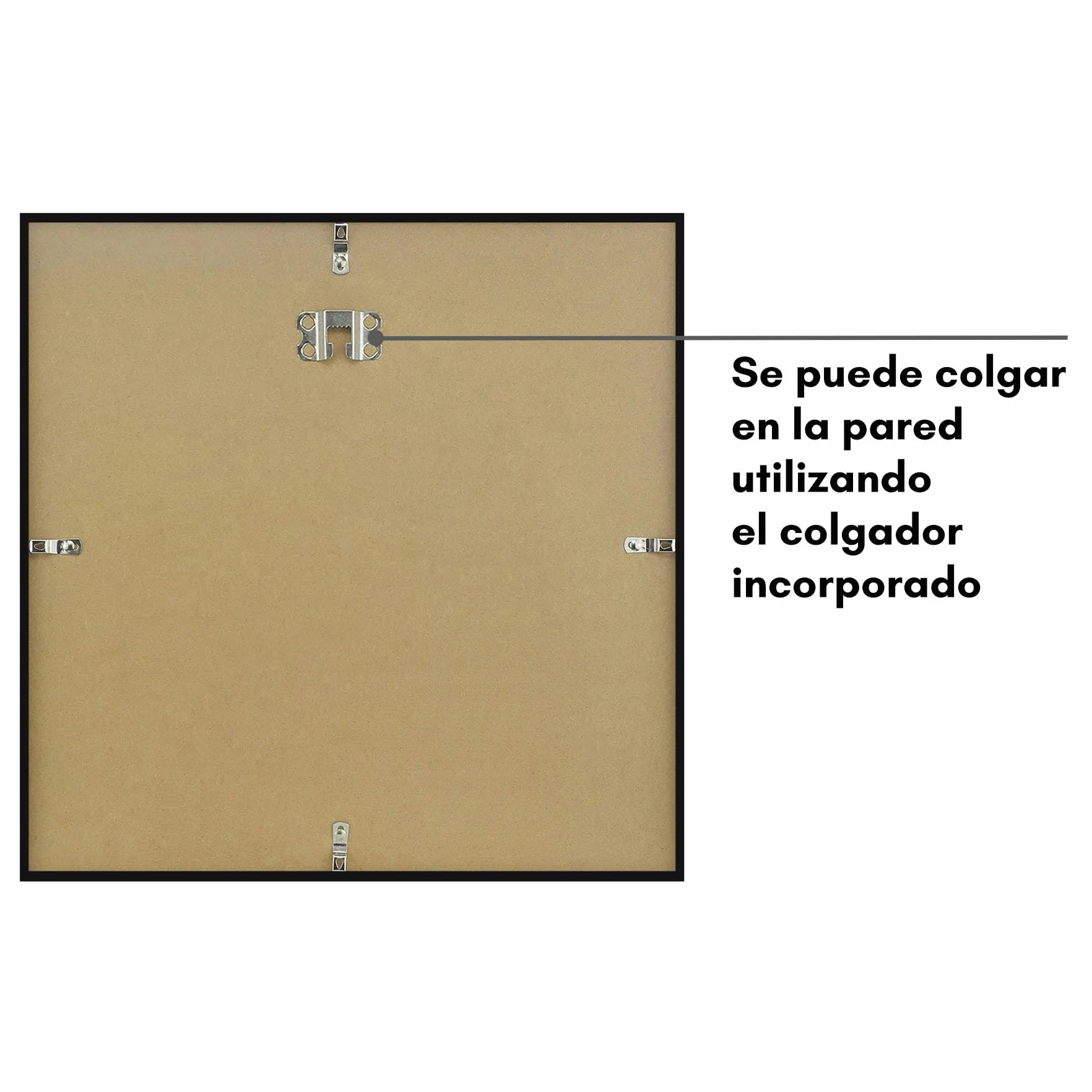 Americanflat Marco para Álbum de Vinilo 32x32 cm para Decoración - Marco de Aluminio Negro con Cubierta de Plástico Resistente y Montaje en Pared