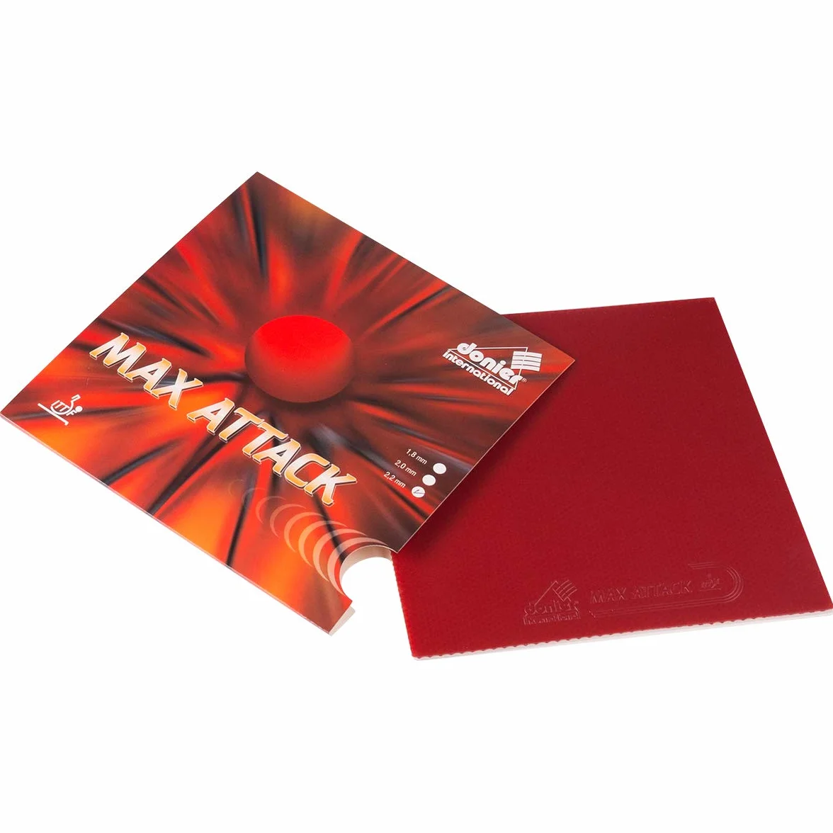 Donier MAX Attack Goma de Ping Pong 2,2 mm Rojo
