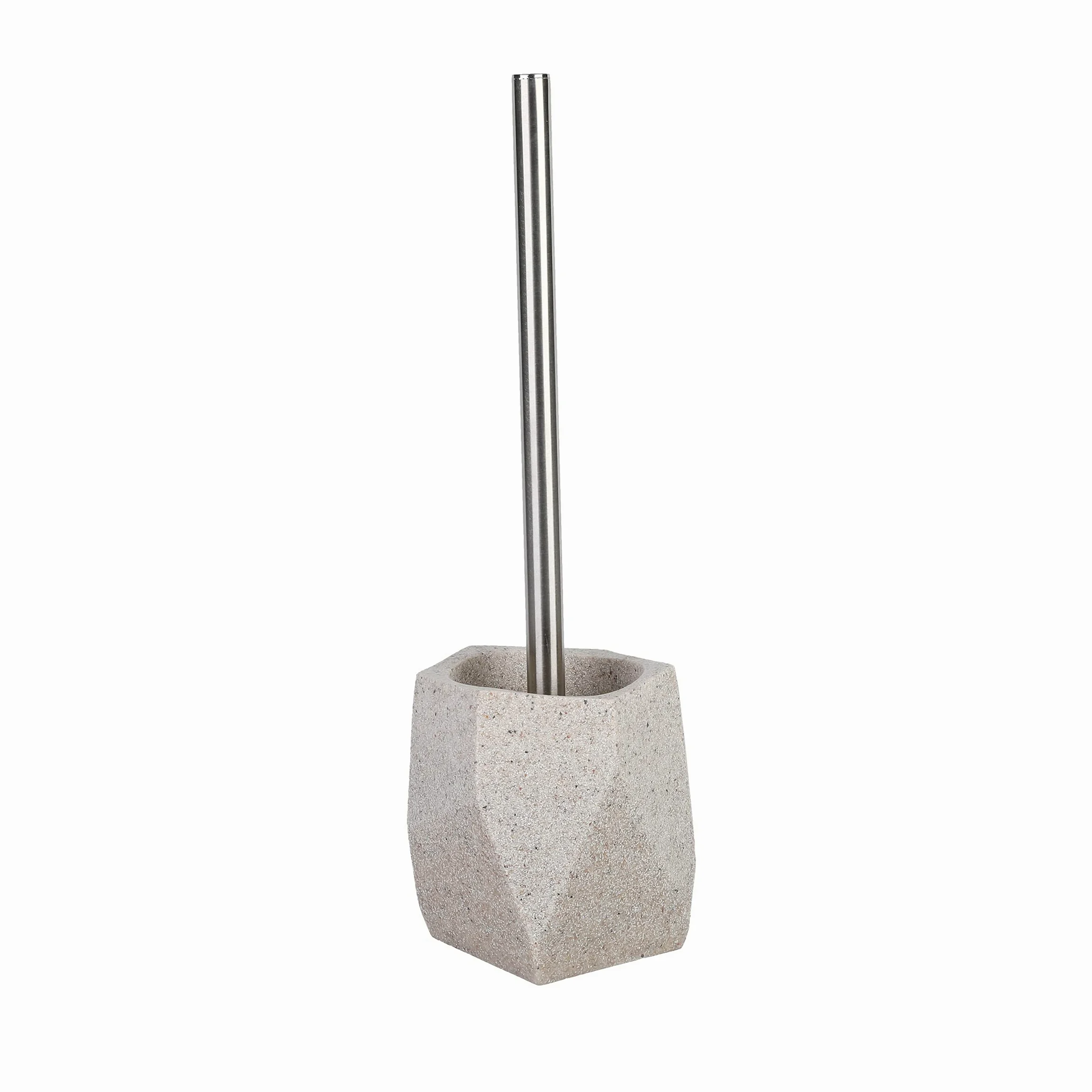 axentia Juego de Accesorios para Baño Santorino, Set de 5 Piezas de Poliresina Accesorios para Cuarto de Baño, Beige