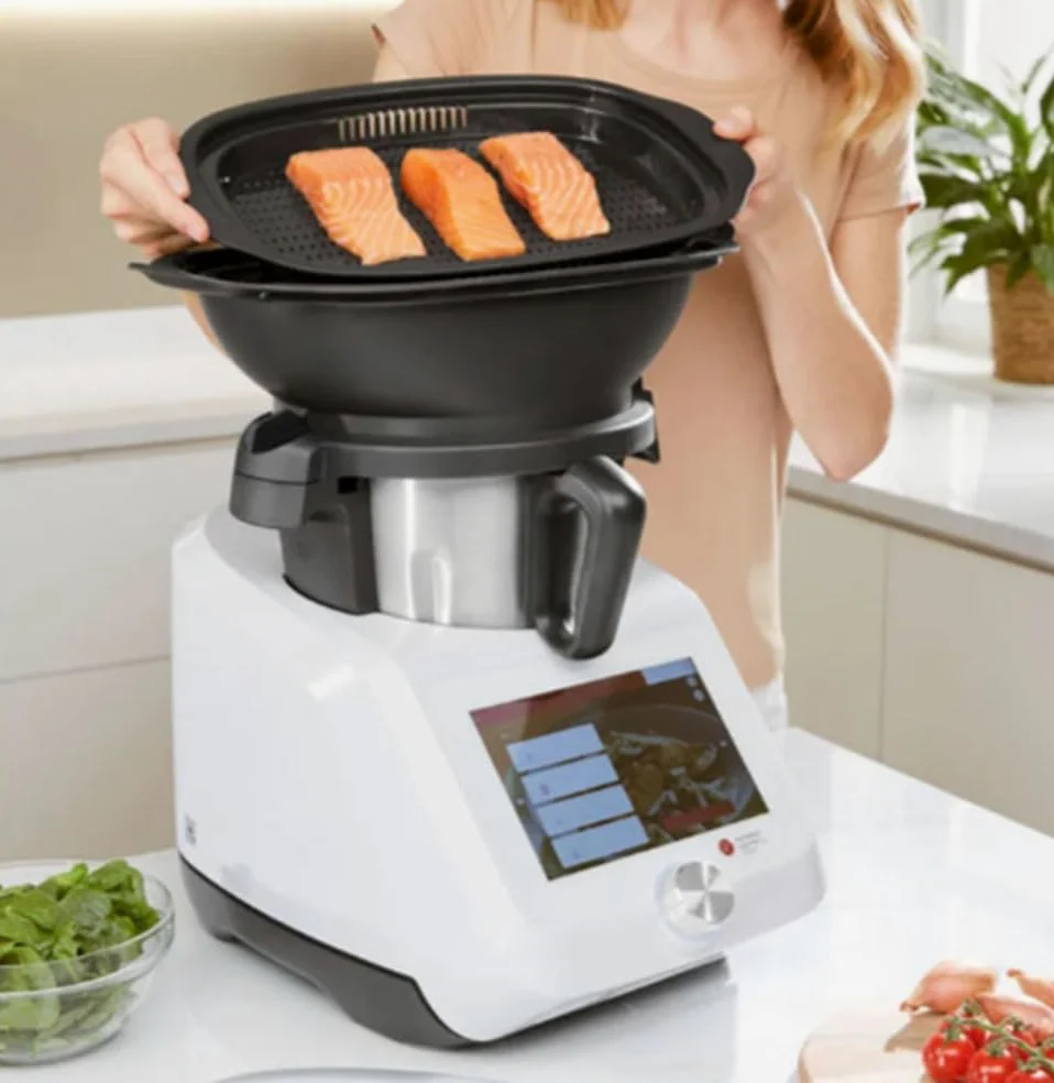 Silvercrest Monsieur Cuisine Smart SKMS 1200 A1 - Robot de cocina (1200 W, pantalla de 8 pulgadas, Wi-Fi)