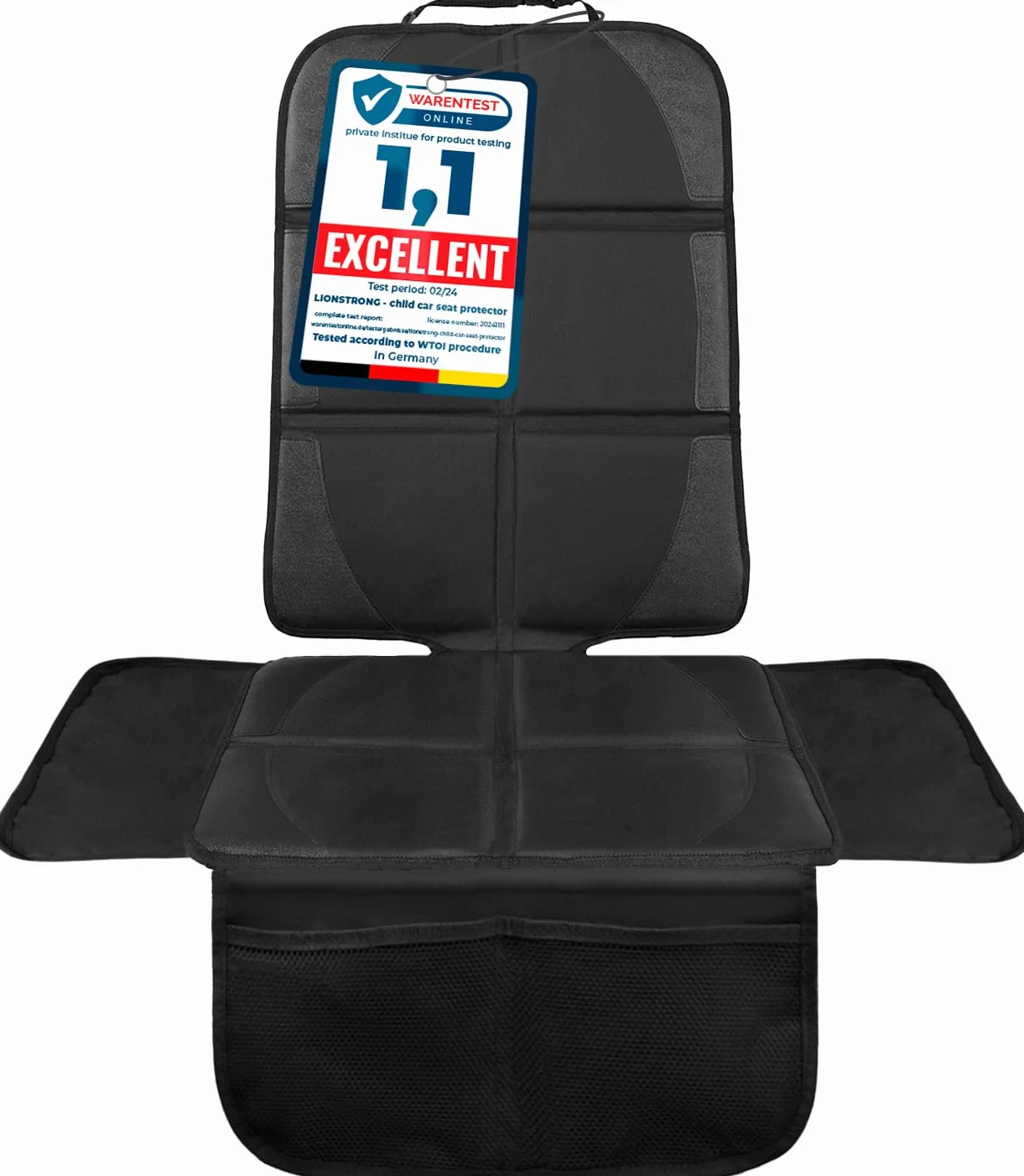 LIONSTRONG - Protector seguro para asiento infantil - Protege tu coche - Fundas para sillas de coche - ISOFIX (negro)