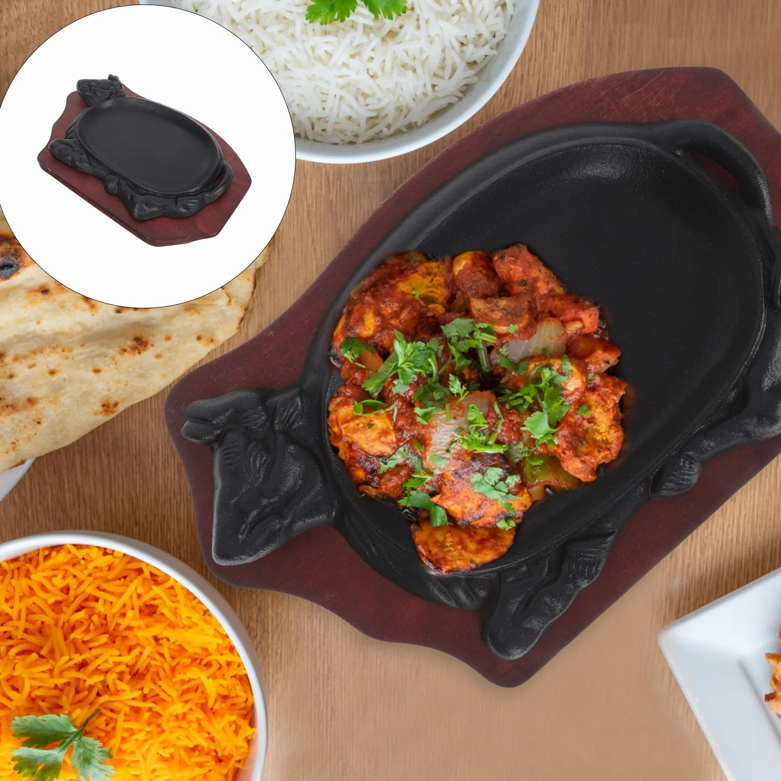 Garneck Plancha De Asar Antiadherente Para Carne y Pescado Placa De Parrilla De Buey Bandeja Ligera y Fácil De Transportar