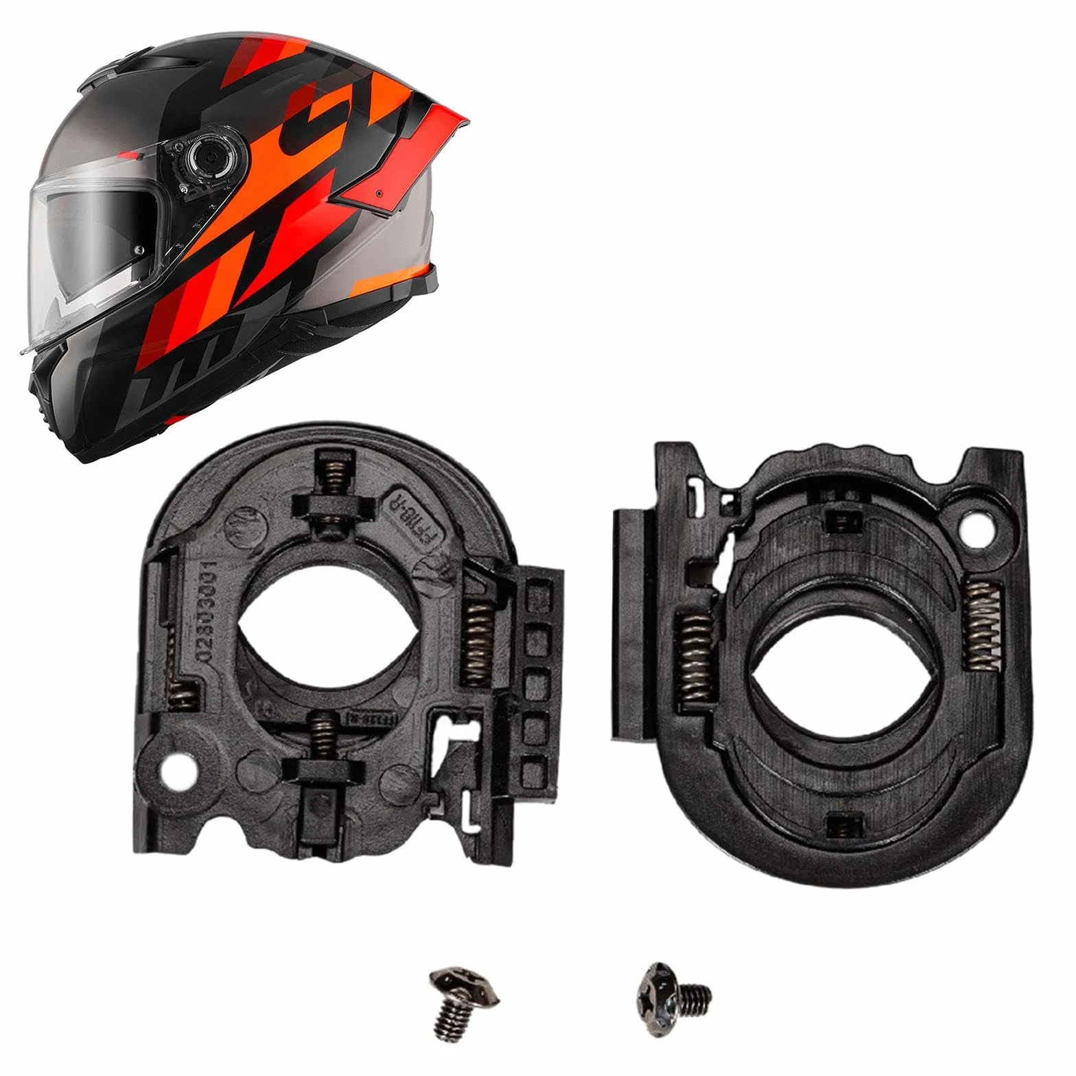 Oshhni Kit de Reemplazo de Base del Escudo del Casco Izquierda y Derecha para MT 2