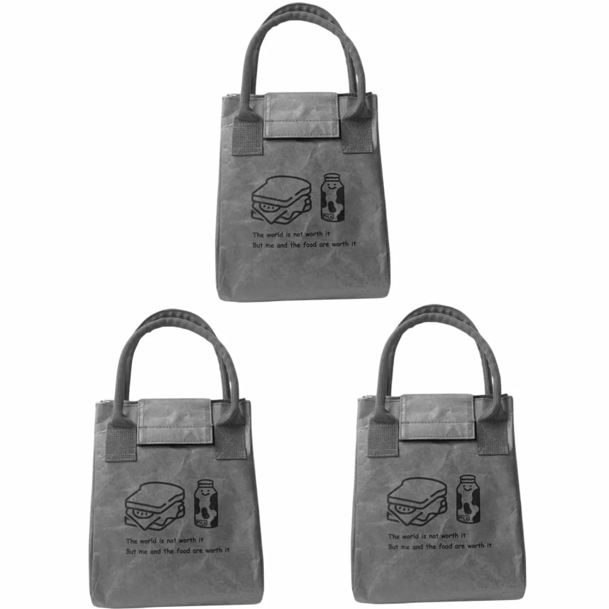 Ciieeo 3piezas Bolsa Térmica Para Almuerzo Pouch De Transporte De Comida Capacidad y Aislante Bento y Diseño Portátil y Interior y Exterior