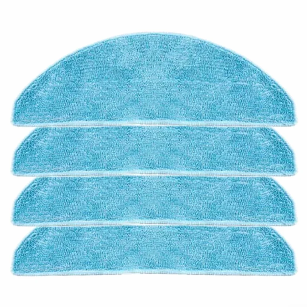 Mopa de trapo para almohadillas para Conga 8090 para aspiradora robot ULTRA / 9090 AI, paquete de 4/10 y paño reutilizable para reemplazo de almohadillas (paquete de 4)