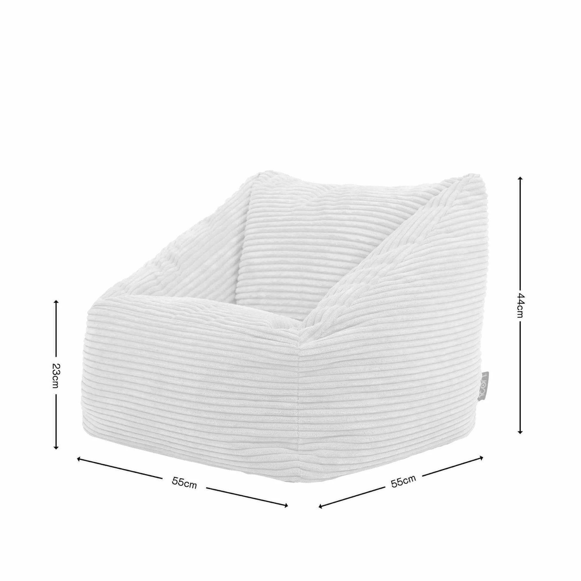 Icon Morgan Puff Infantil, Suaves y Cómodos Tela de Pana, Puff con Relleno Includio, Sillas Infantiles, Sillon Niños Infantil para Decoracion Habitacion Niña o Niño, Verde Azulado