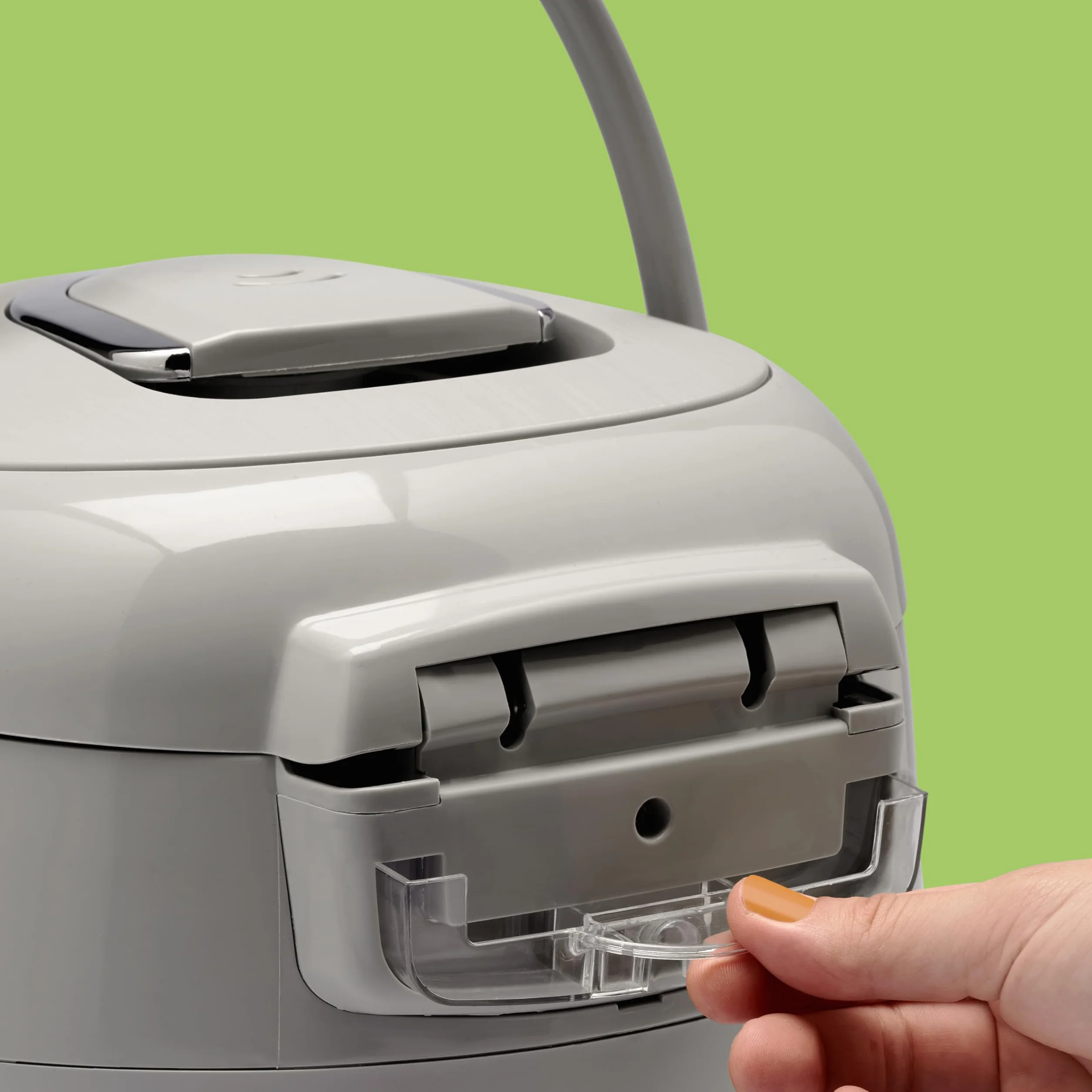 REISHUNGER Olla Arrocera Eléctrica y Vaporera – 1,5 L – Gris | hasta 8 personas – Temporizador y recipiente interior Premium – Olla multifunción, 12 programas, tecnología de 7 fases