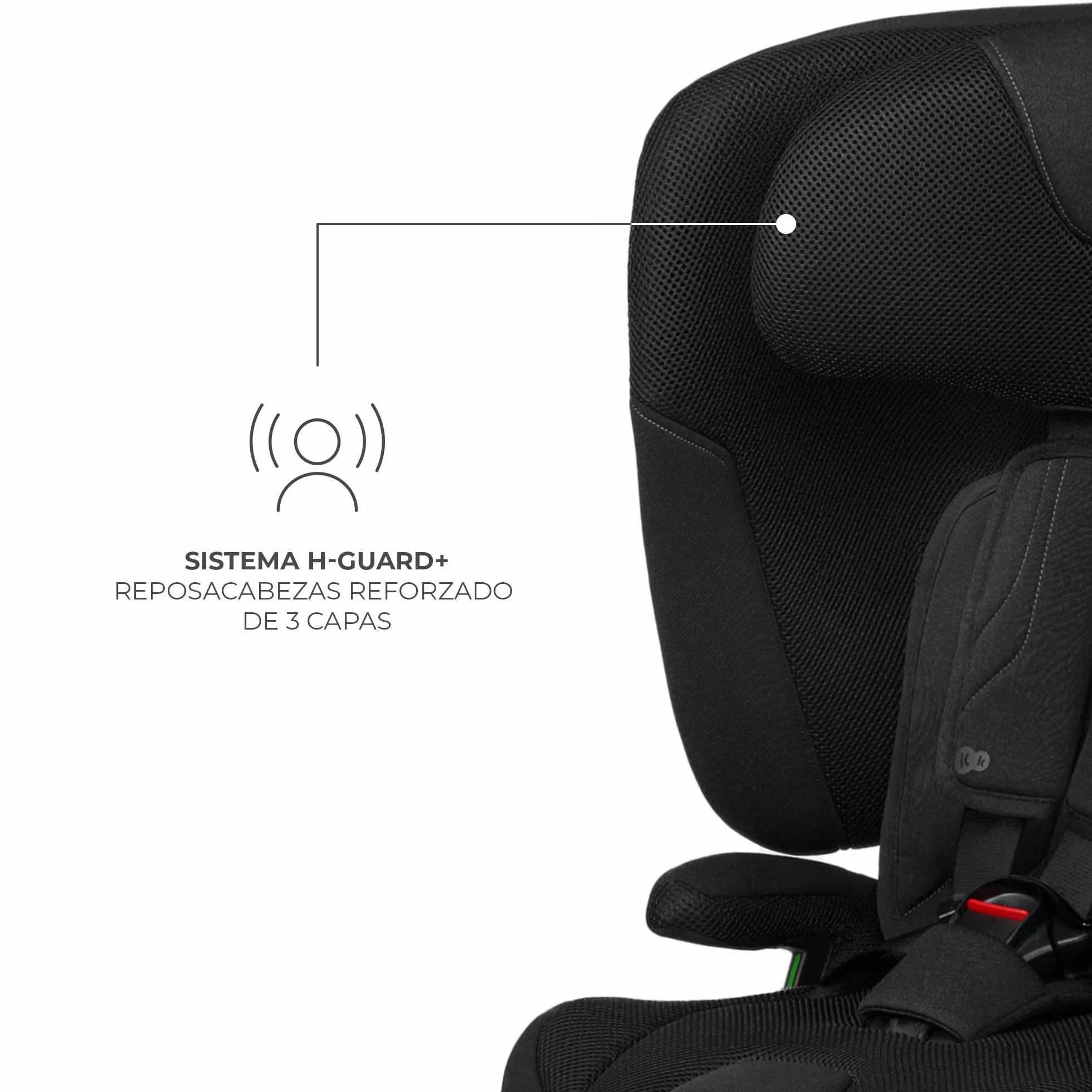 Kinderkraft FIX2GO Silla infantil i-size, 76-150 cm, base Isofix, Top Tether, sensores electrónicos, hasta aprox. 12 años, sistemas de seguridad, tapizados premium, reclinables, Negro