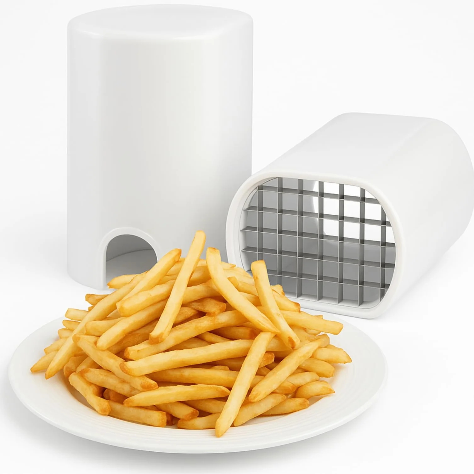 CHEFZOCO Cortador Manual De Verduras Y Patatas Fritas, Utensilio De Cocina, Pelador Manual De Plástico, Ideal Para Hacer Patatas Fritas Naturales
