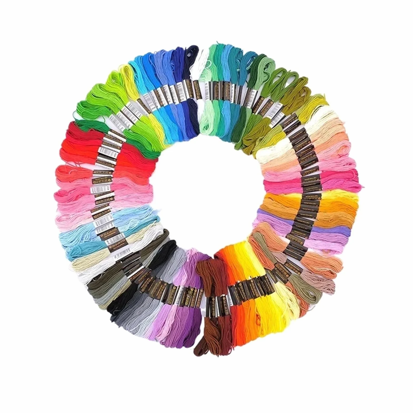 Hilos de Bordar Hilo de punto cruz 50/100/150/447 colores, hilo bordar que no destiñe for costura DIY, manualidades, algodón(100colors)