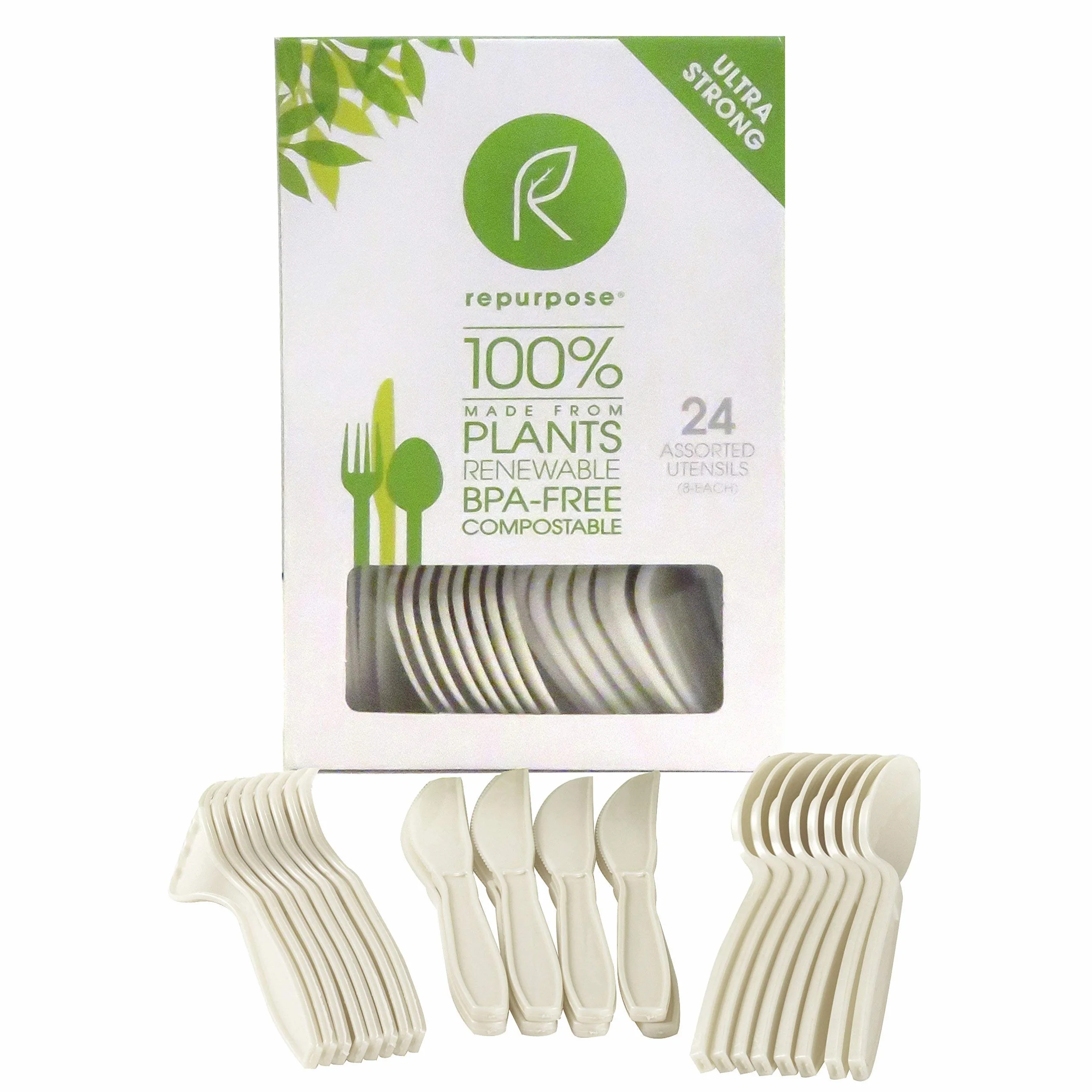 Repurpose, Repurpose - Cubiertos ecológicos surtidos, 24 unidades