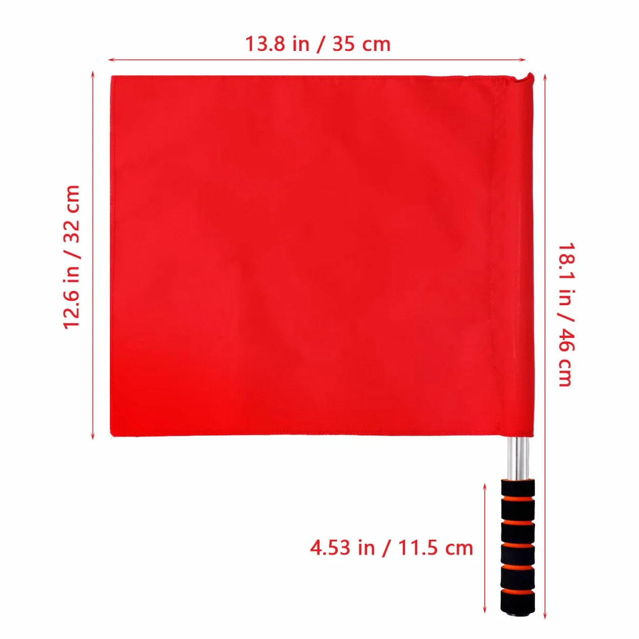 ORFOFE 4 banderas de señalización para árbitros con mango antideslizante rojo amarillo azul verde