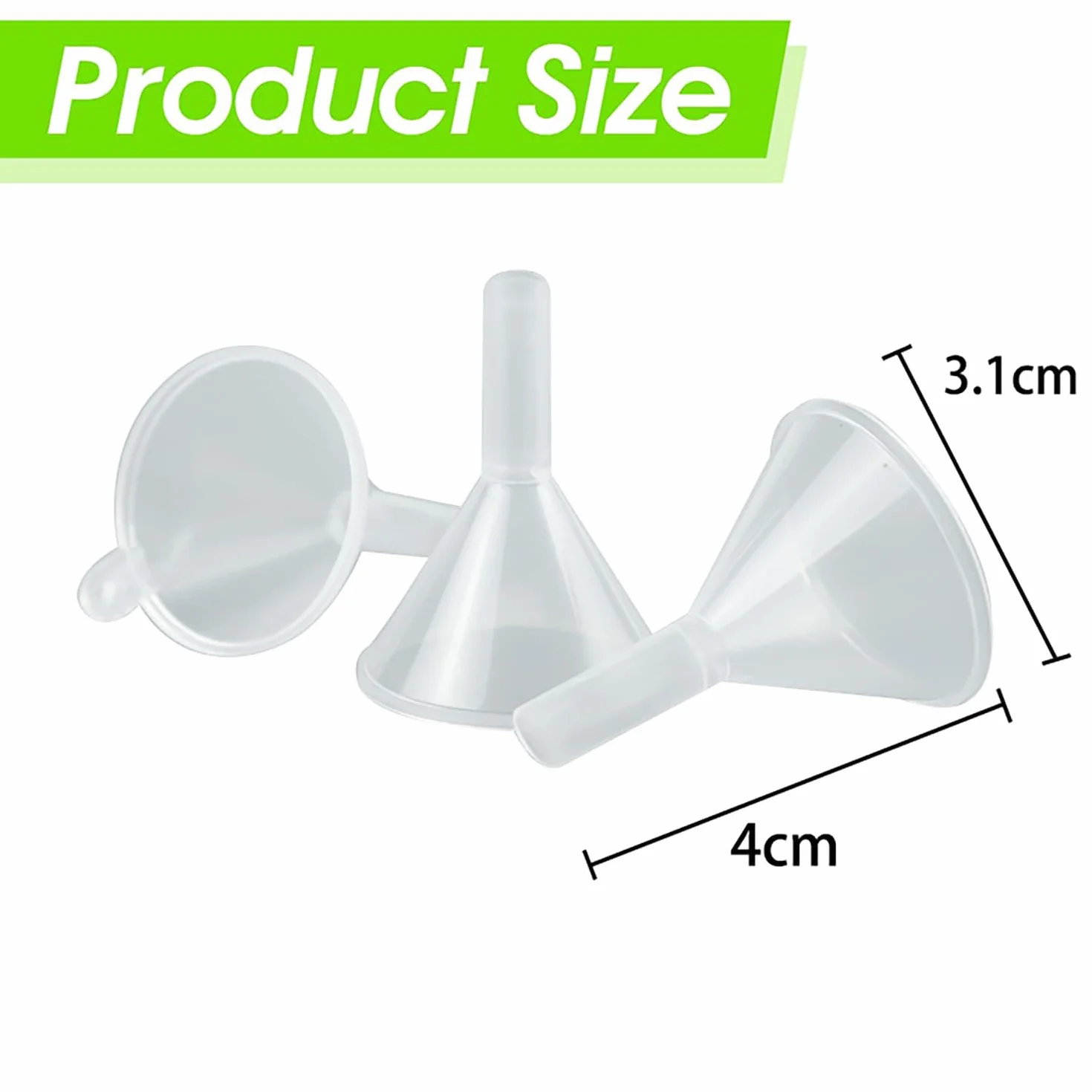 Mini Embudos,12 PCS Embudos de Plástico para Llenar Botellas o Recipientes,Minibotellas,Aceites Esenciales,Perfumes,Especias y Frascos de Laboratorio