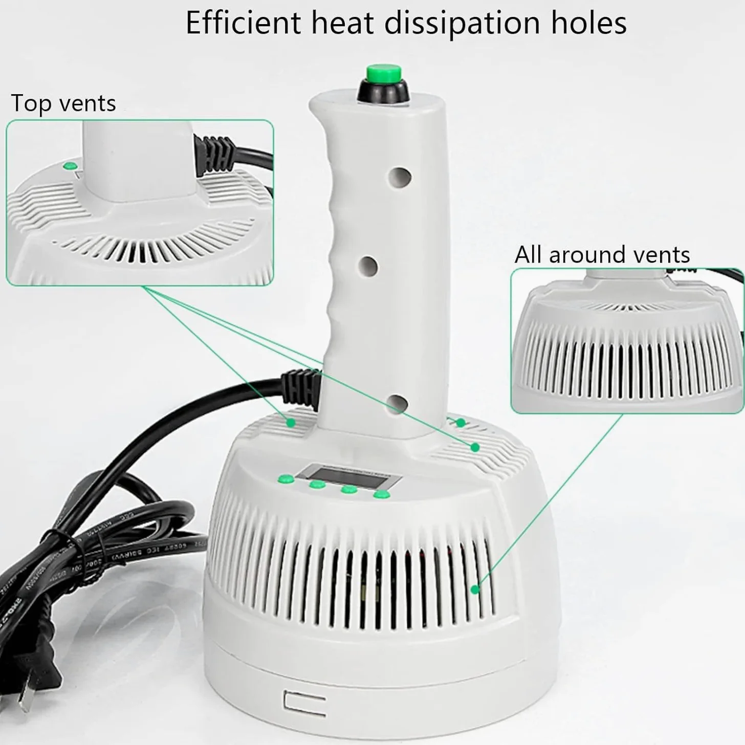 Sellador térmico manual portátil para bolsas de plástico, potencia y tiempo ajustables, longitud de sellado de 20-130 mm, máquina de sellado manual para aperitivos, dulces y alimentos, reduce el