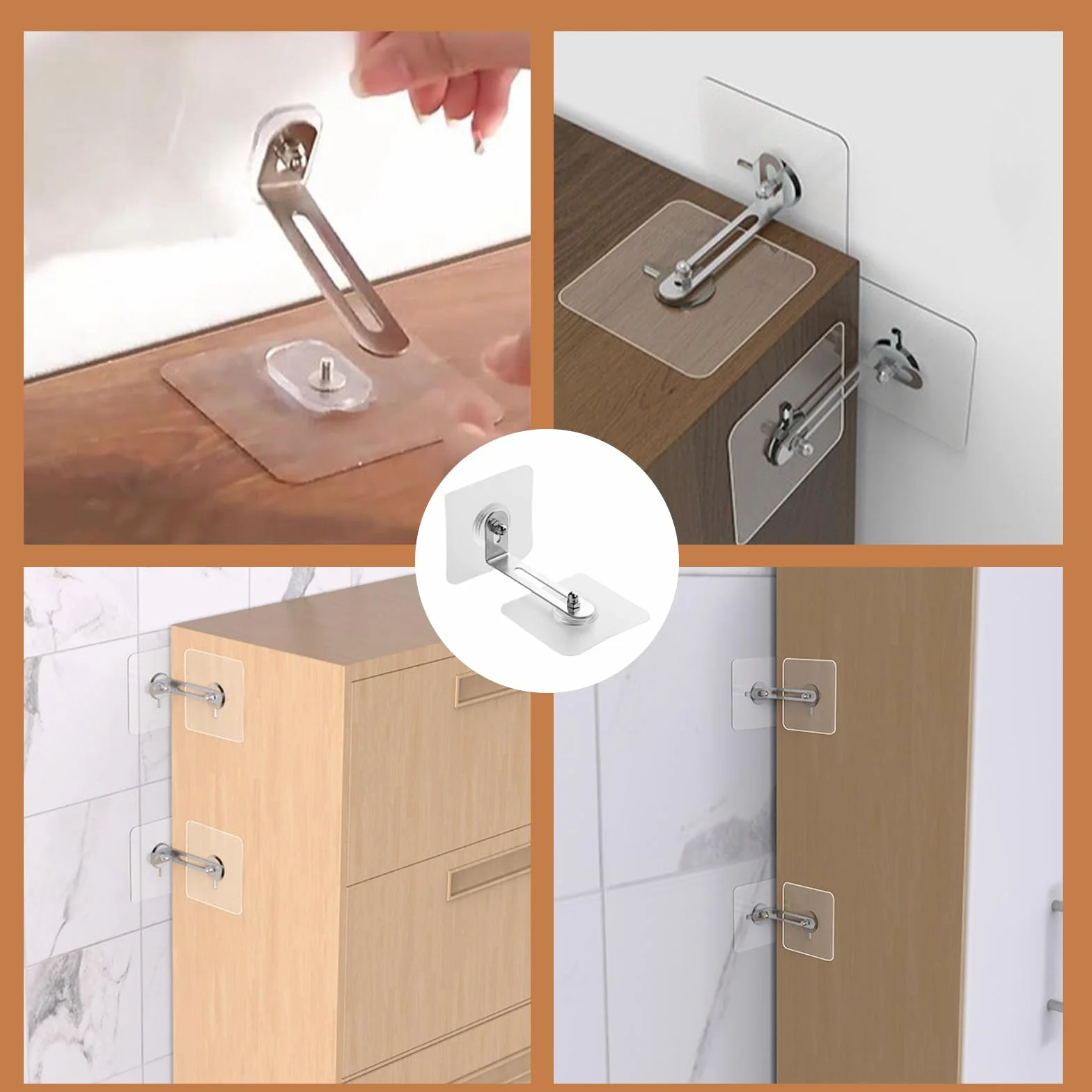 Fijaciones Antivuelco Muebles Pared, Anclajes de Seguridad Anticaídas para Niños
