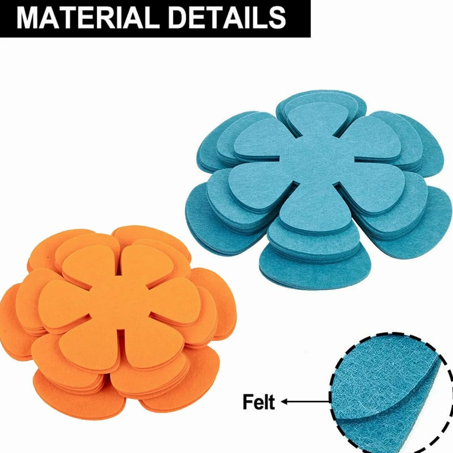 24 Uds. Protectores de sartenes Fieltro Naranja Tela for ollas y, Almohadillas Protectoras for sin arañazos per Pentole