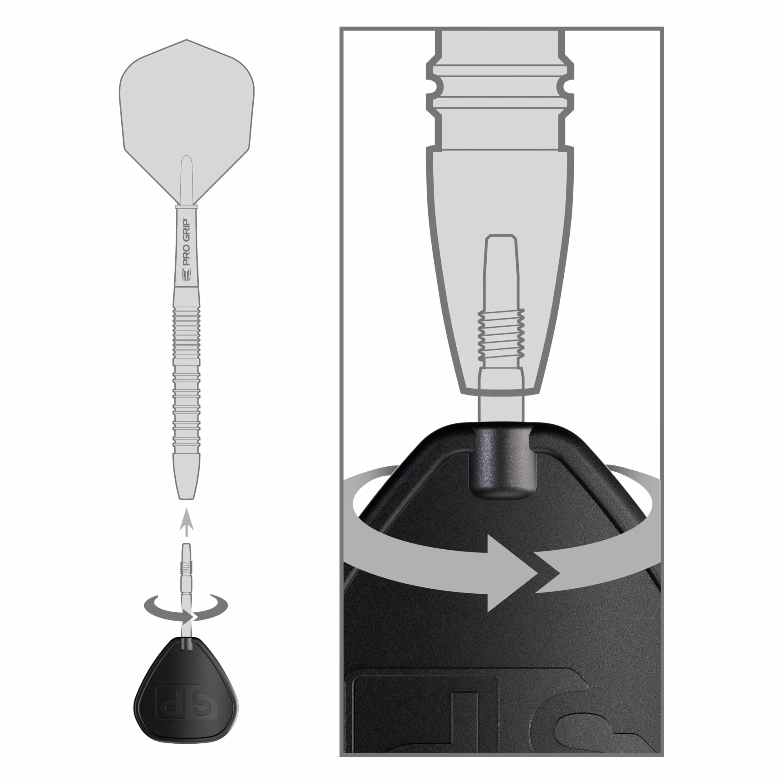 Target Darts Herramienta Swiss Point para Quitar y Cambiar Puntas de Dardos con Punta de Acero