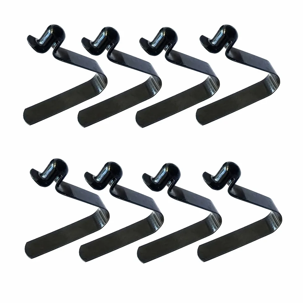 Clips de un solo botón 6 mm para kayak carpa toldo camping negro