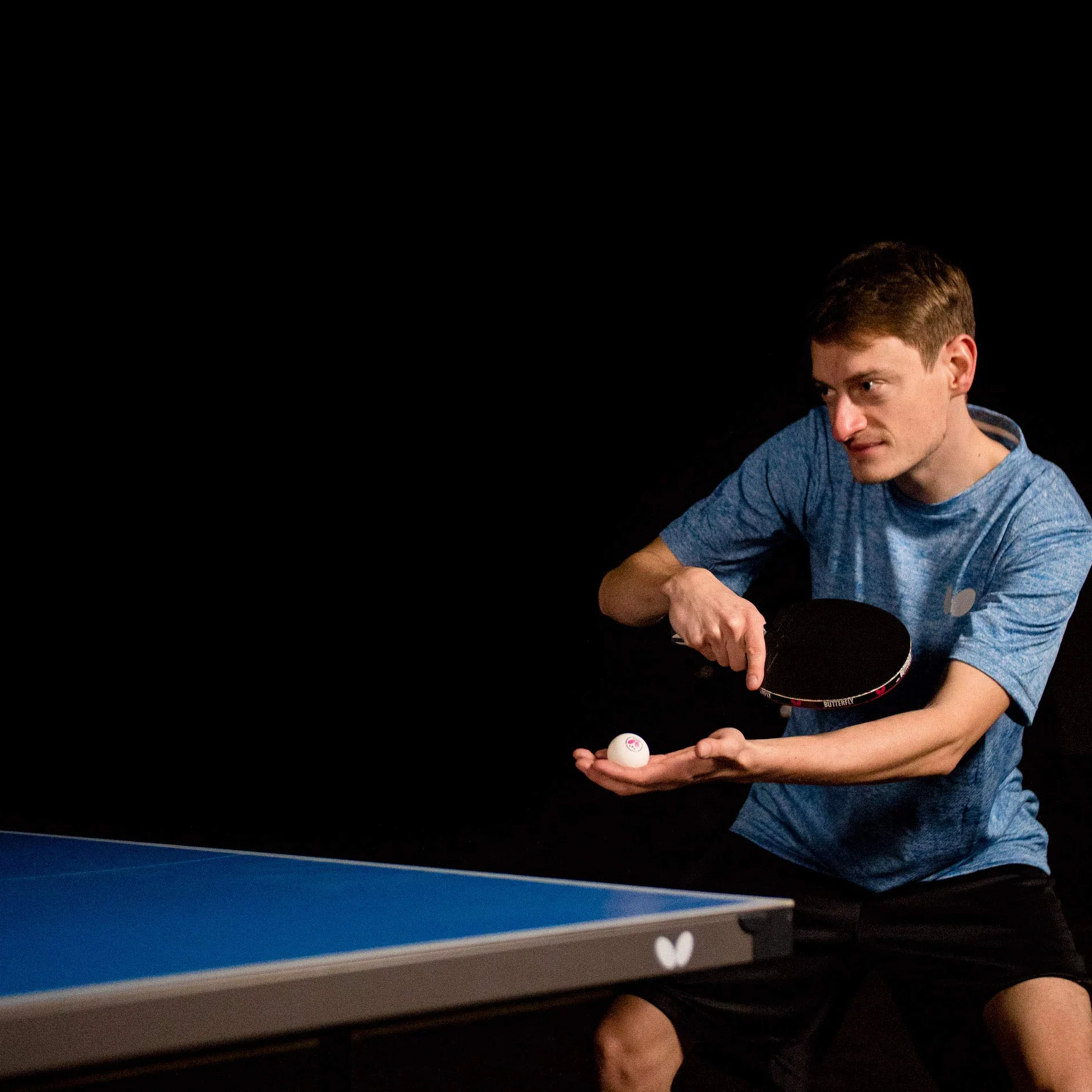 Timo Boll Butterfly Raqueta de Tenis de Mesa Adultos Negra M 85031