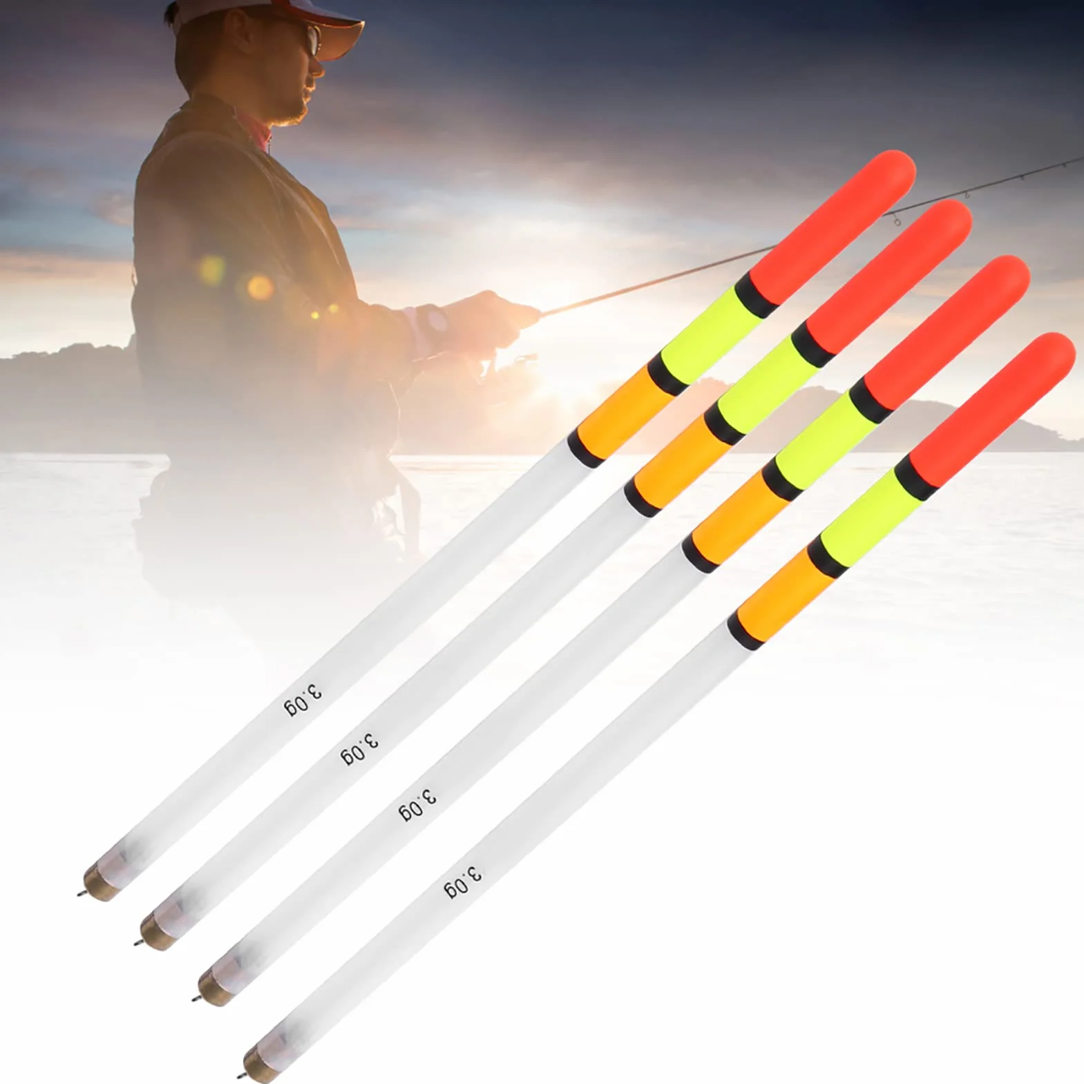 Keenso Kit de Flotadores de Pesca 10 Piezas Boyas Bobber Plástico