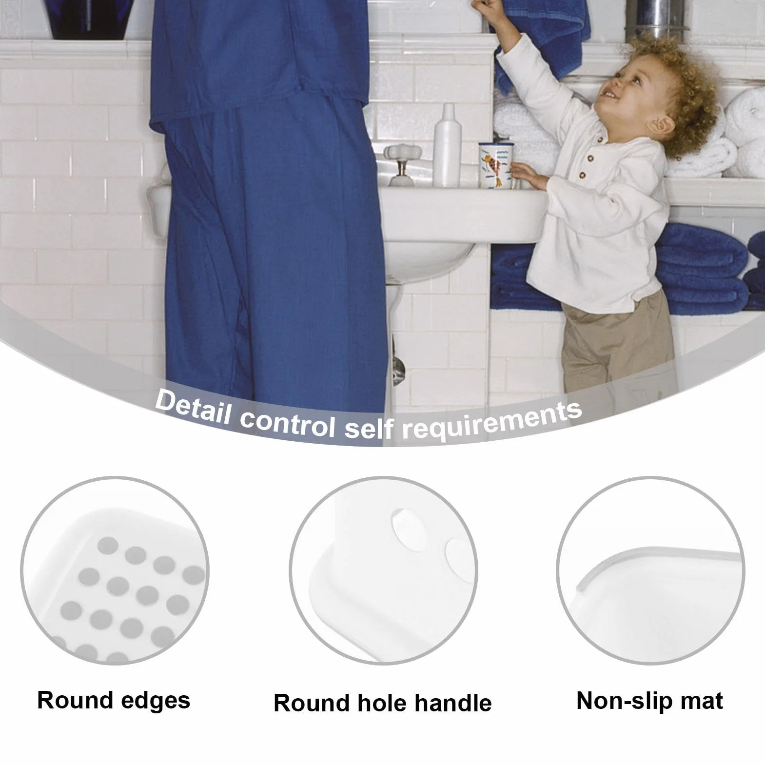 Taburete Plegable para Inodoro, Taburete Antideslizante para Niños, Taburete De Baño para Niños, Taburete Resistente para Baño, Taburete para Niños para Baño, 14,57 X 9,84 X 5,12 Pulgadas