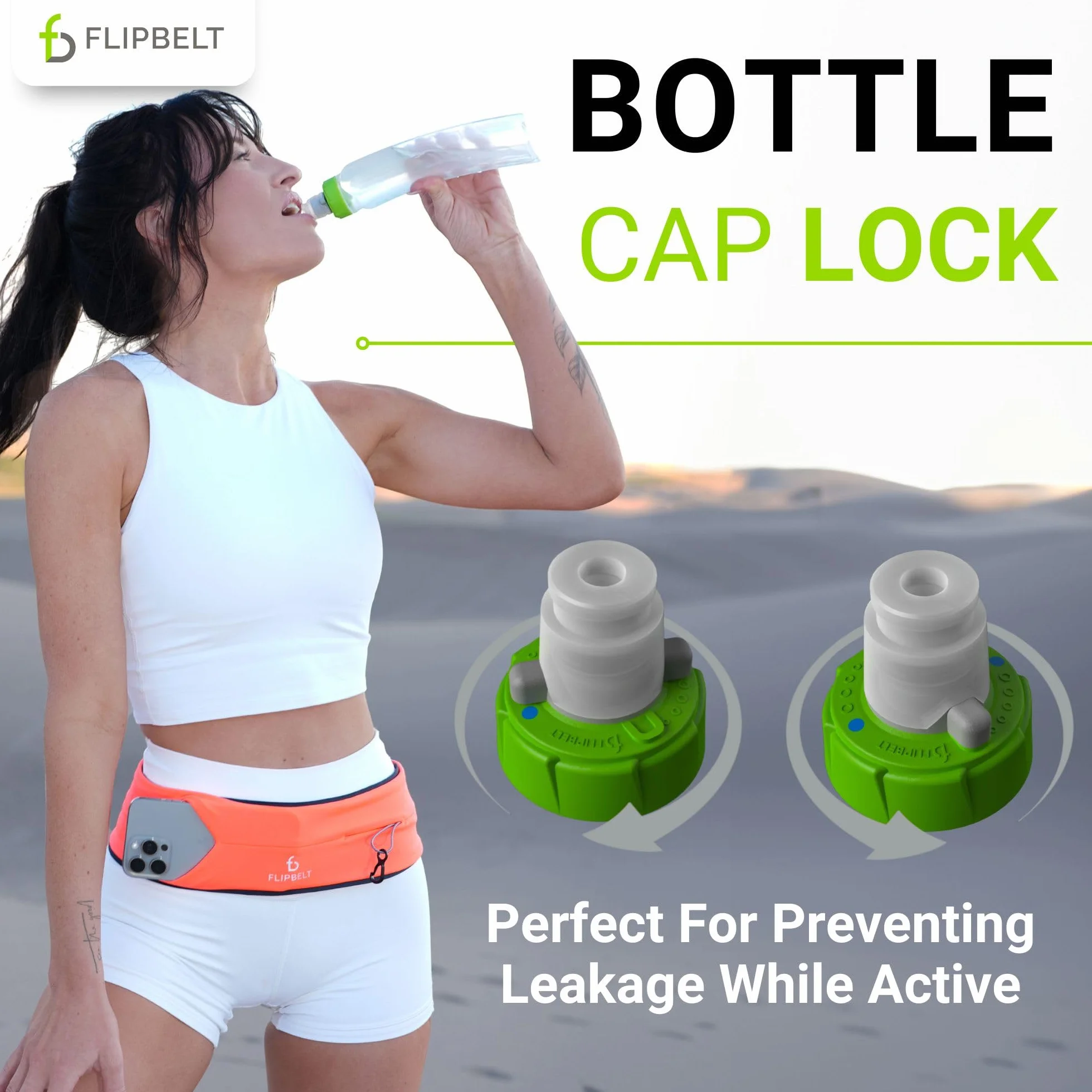Flipbelt Arc Cinturón para correr con botella de hidratación curvada