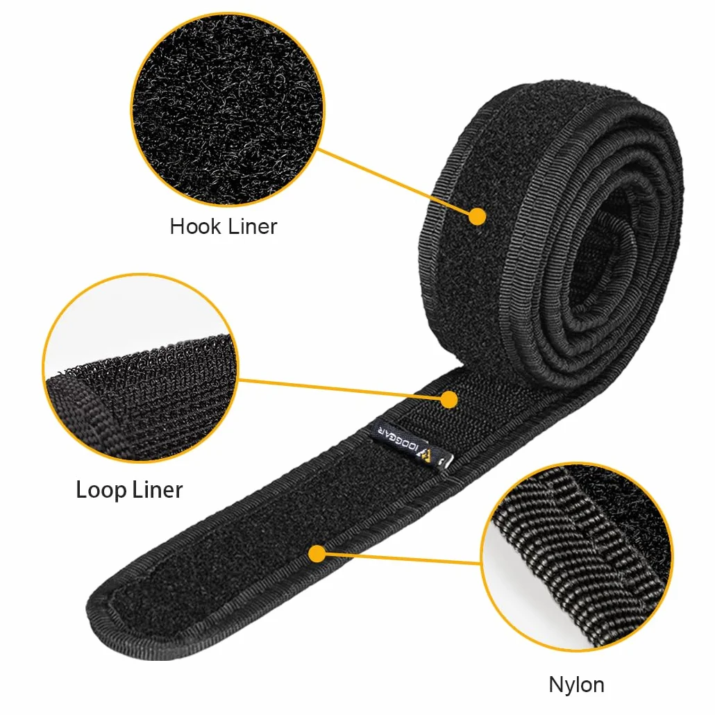 IDOGEAR Cinturón interior de 1,75" para Accesorios Tácticos con Forro de Gancho