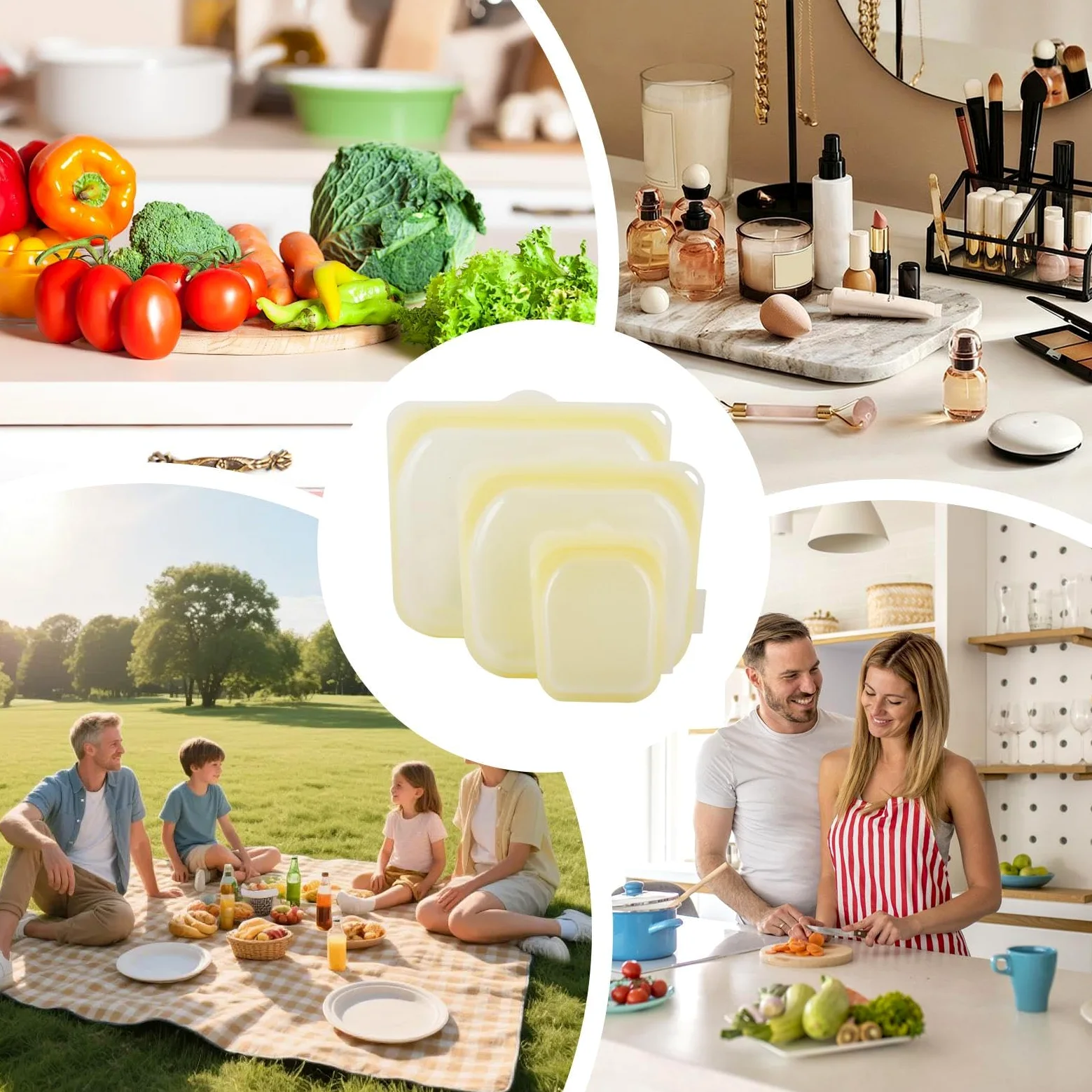 Bolsa de Alimentos Reutilizable 3 unidades reutilizables para sándwiches | Bolsas Herméticas para Congelador Para Loncheras, Viajes, , Preparación de Comidas, Carne, Queso, Verdura y Fruta