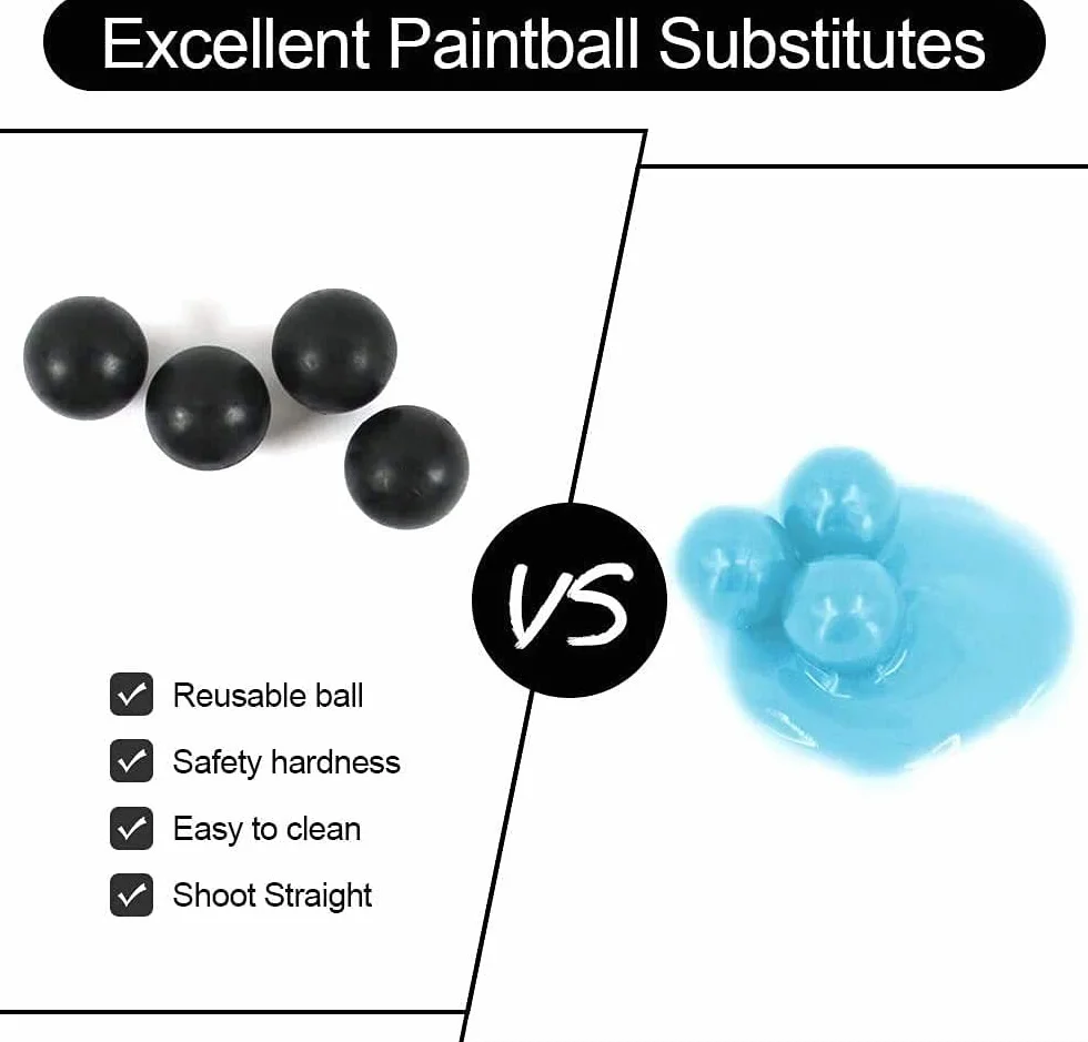 Pelota de Goma Paintball Calibre .68 Reutilizables 120 PCS 3 Colores