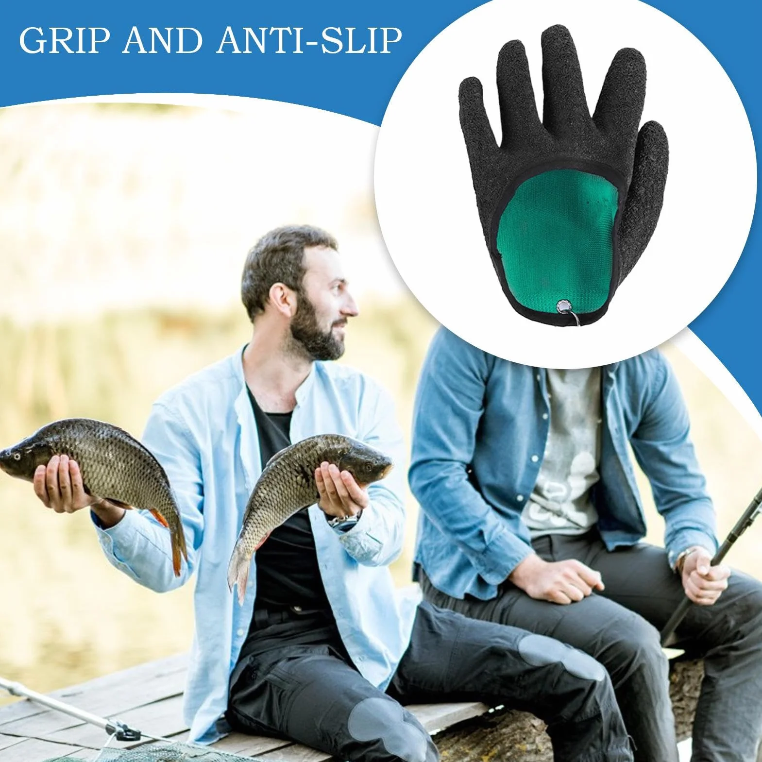 Guantes de pescado resistentes a cortes y pinchazos, impermeables al agua salada, protección para cortar carne y actividades al aire libre