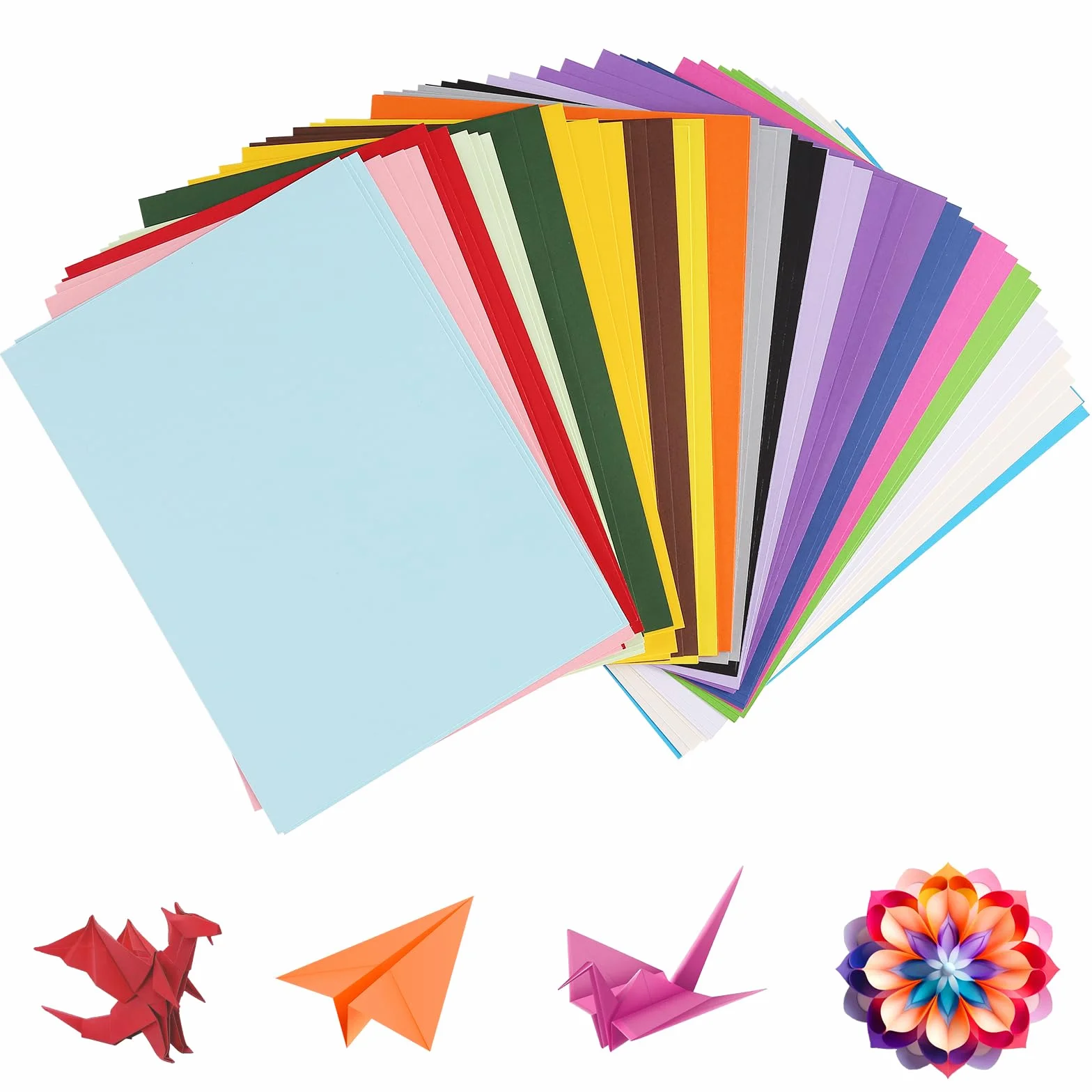 Conjunto cartulinas a4 colores: 60 hojas de cartulinas colores de 250 g/m²,papiroflexia para niños - Cartulina de manualidades en proyectos de bricolaje, y scrapbooking (20 colores)