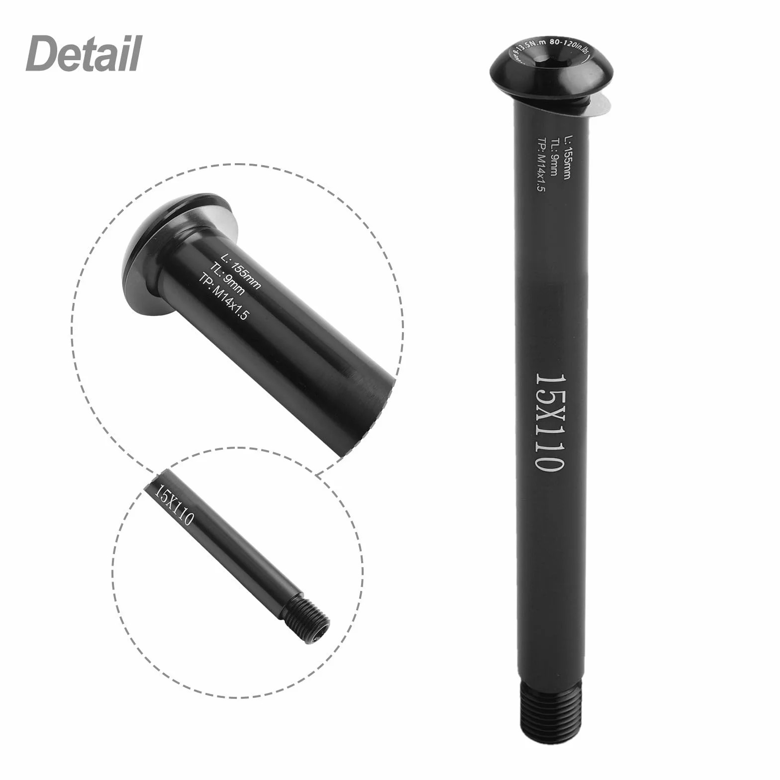 Eje pasante de horquilla delantera compatible con FOX SC32/34/36, pincho QR de 15 mm, accesorio de bicicleta de aluminio (FOX QR15 x 110 mm)