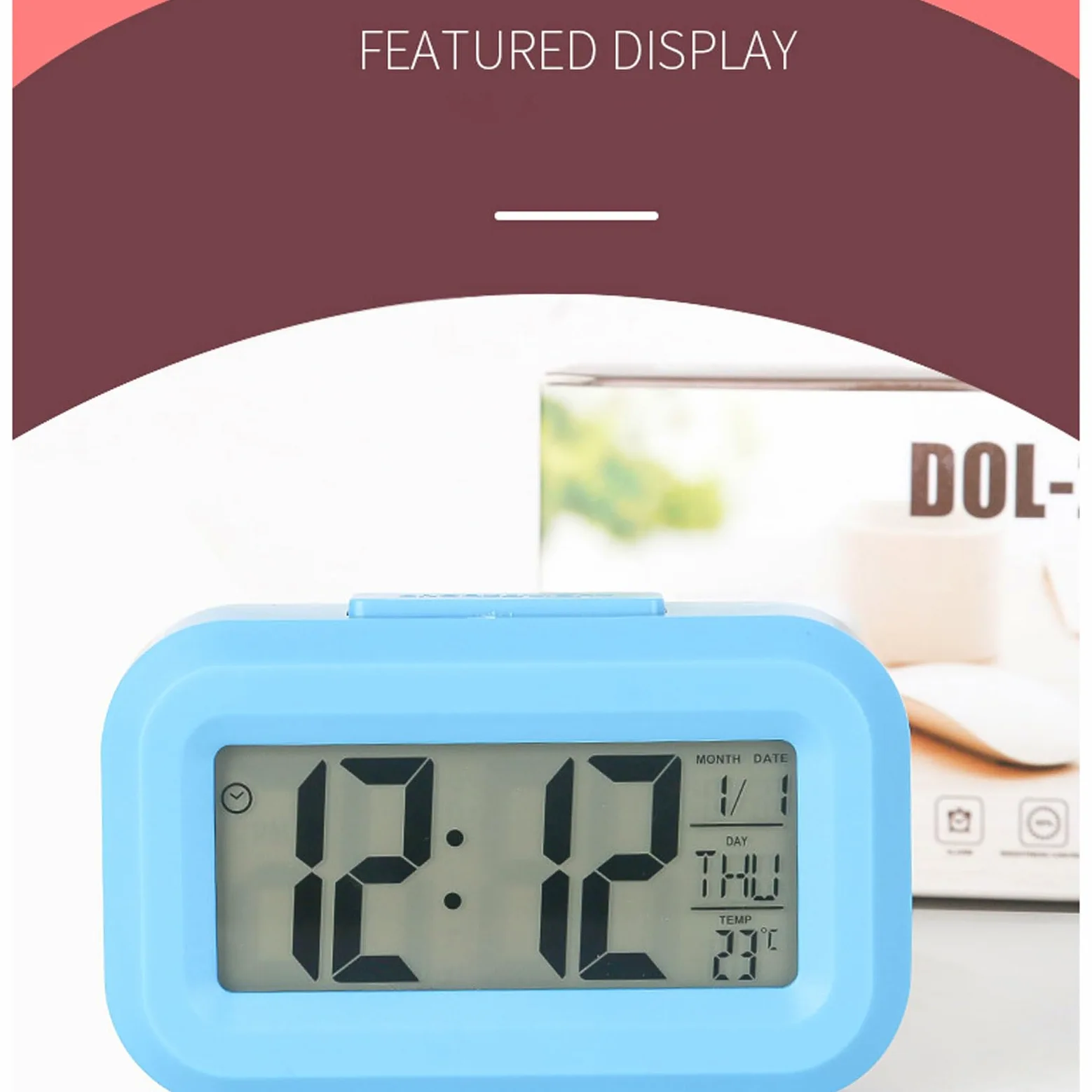 Despertador, Reloj Despertador Inteligente con Temperatura, Alarma