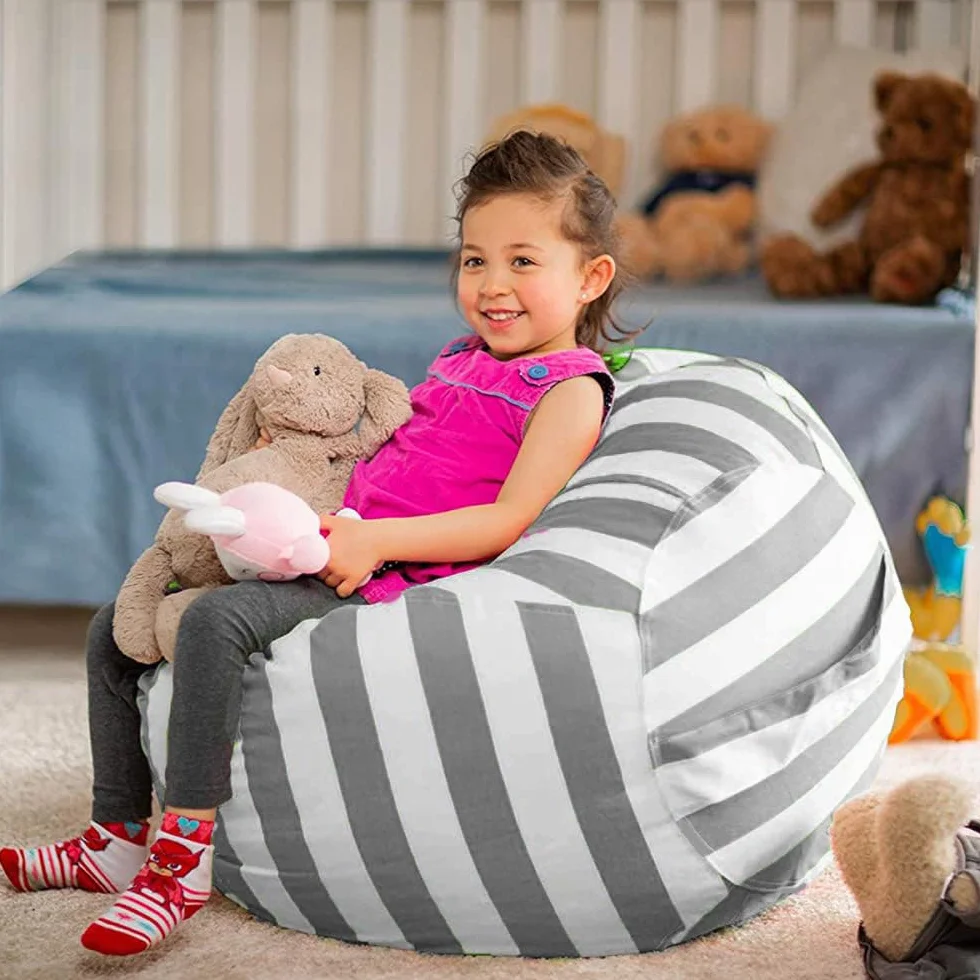 Puf de Peluche, 38" Bolsa de Almacenamiento de Juguetes, Bolsa Almacenamiento, Almacenamiento de Juguetes, Juguetes Felpa, Bolsa Frijoles Lona, para Ropa, Juguetes