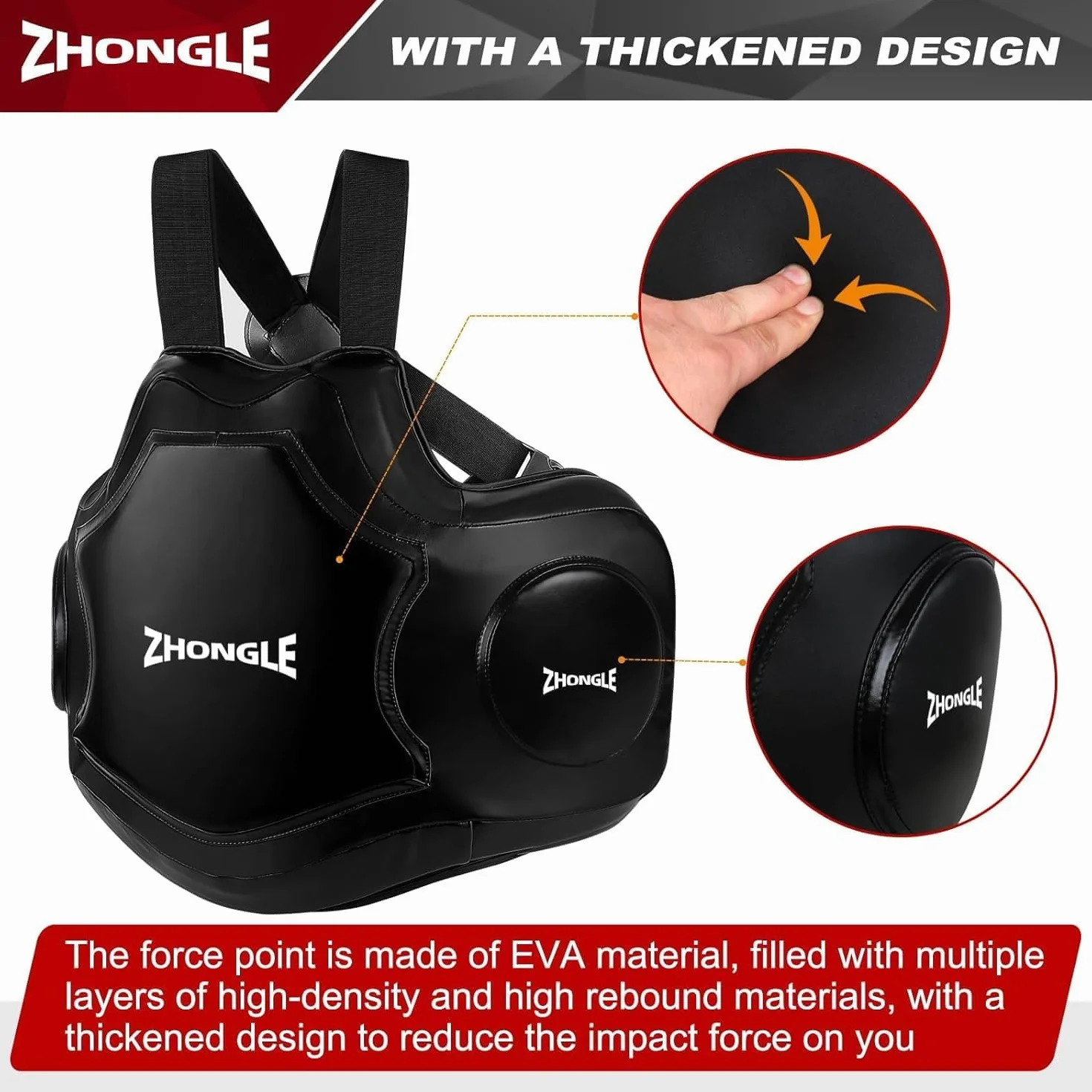 Protector de Cuerpo de Boxeo Profesional de Cuero, Chaleco de Entrenador, Almohadilla para Bateador Pesado