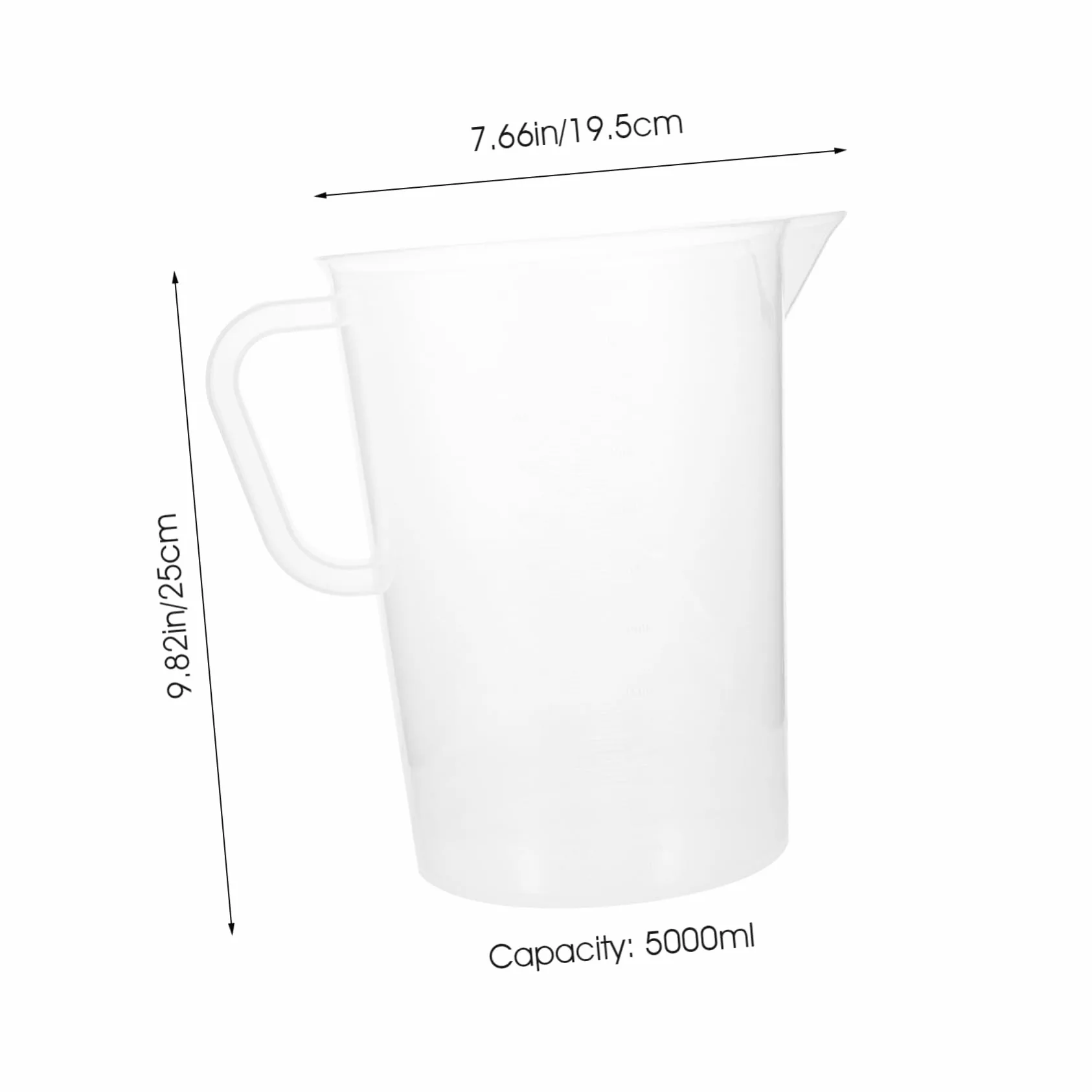 Vaso Medidor de Plástico de Resistente y Doble Cara para Cocina y Uso Doméstico Práctico y Fácil de Limpiar