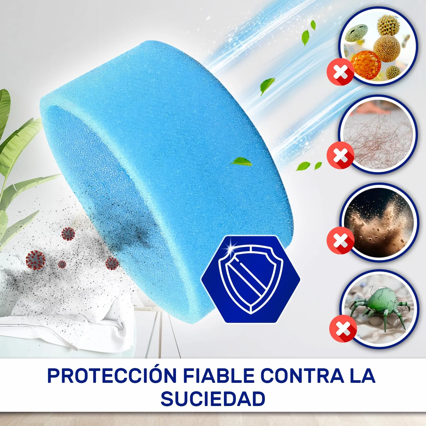Filtro de Esponja para Vaporeta Limpieza Hogar con Código Original M0003113 SL001788 para Polti Vaporetto Lecoaspira Limpiador Vapor - MONTERAL